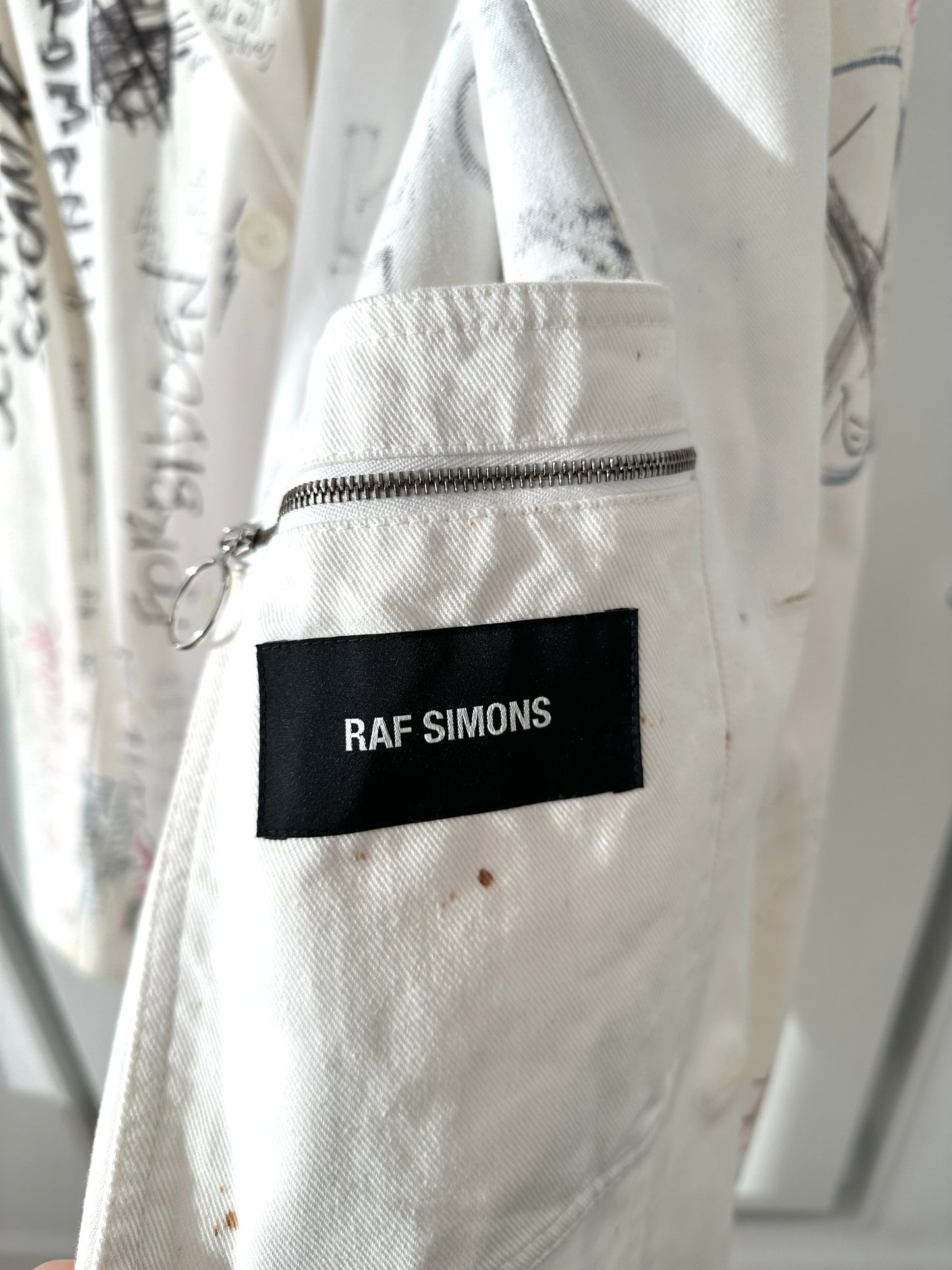 Raf Simons Hand Printed Lab Coat
