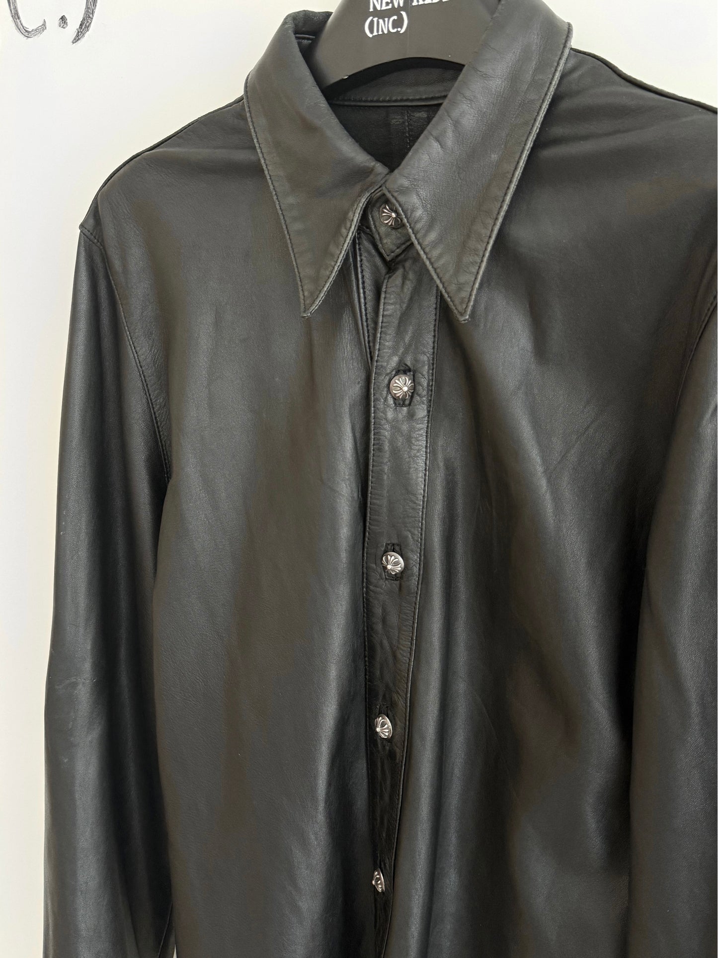 Chrome Hearts Leather Western Shirt