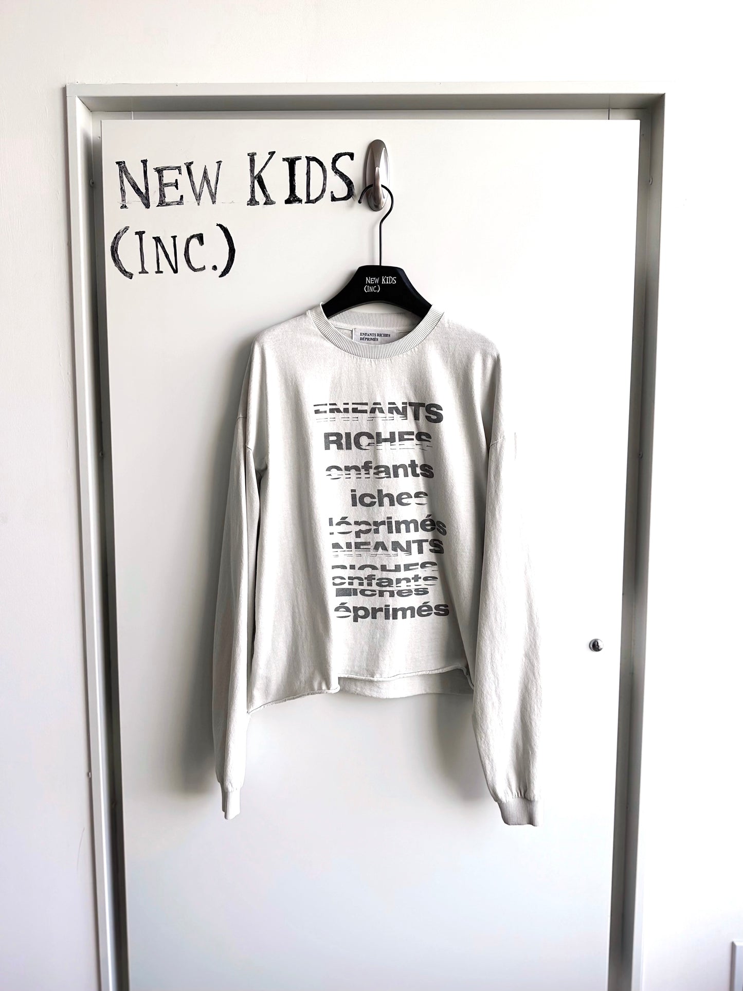 Enfants Riches Deprimes TV Static Slogan Long Sleeve Shirt