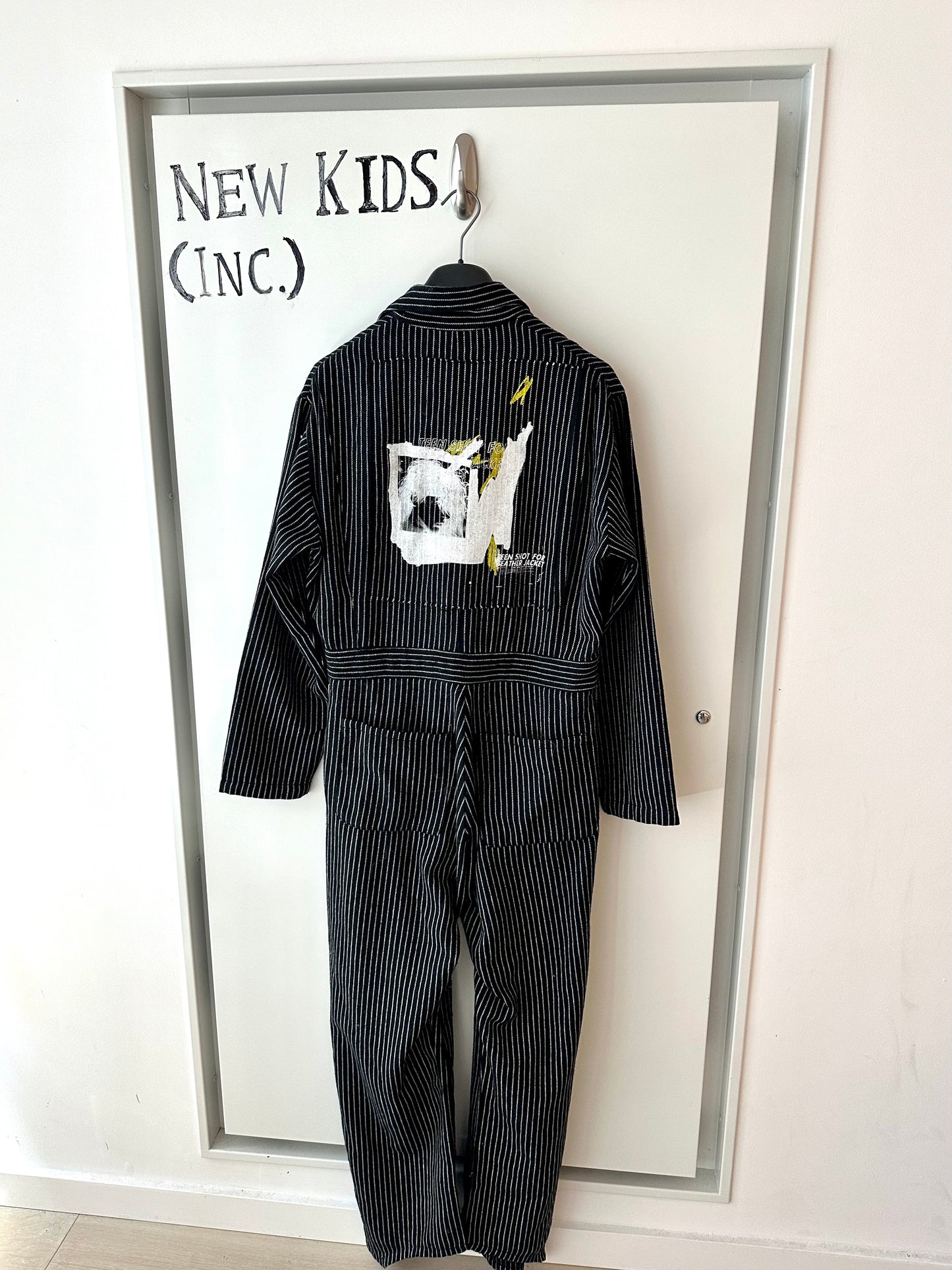 Enfants Riches Deprimes Striped Patched Jumpsuit