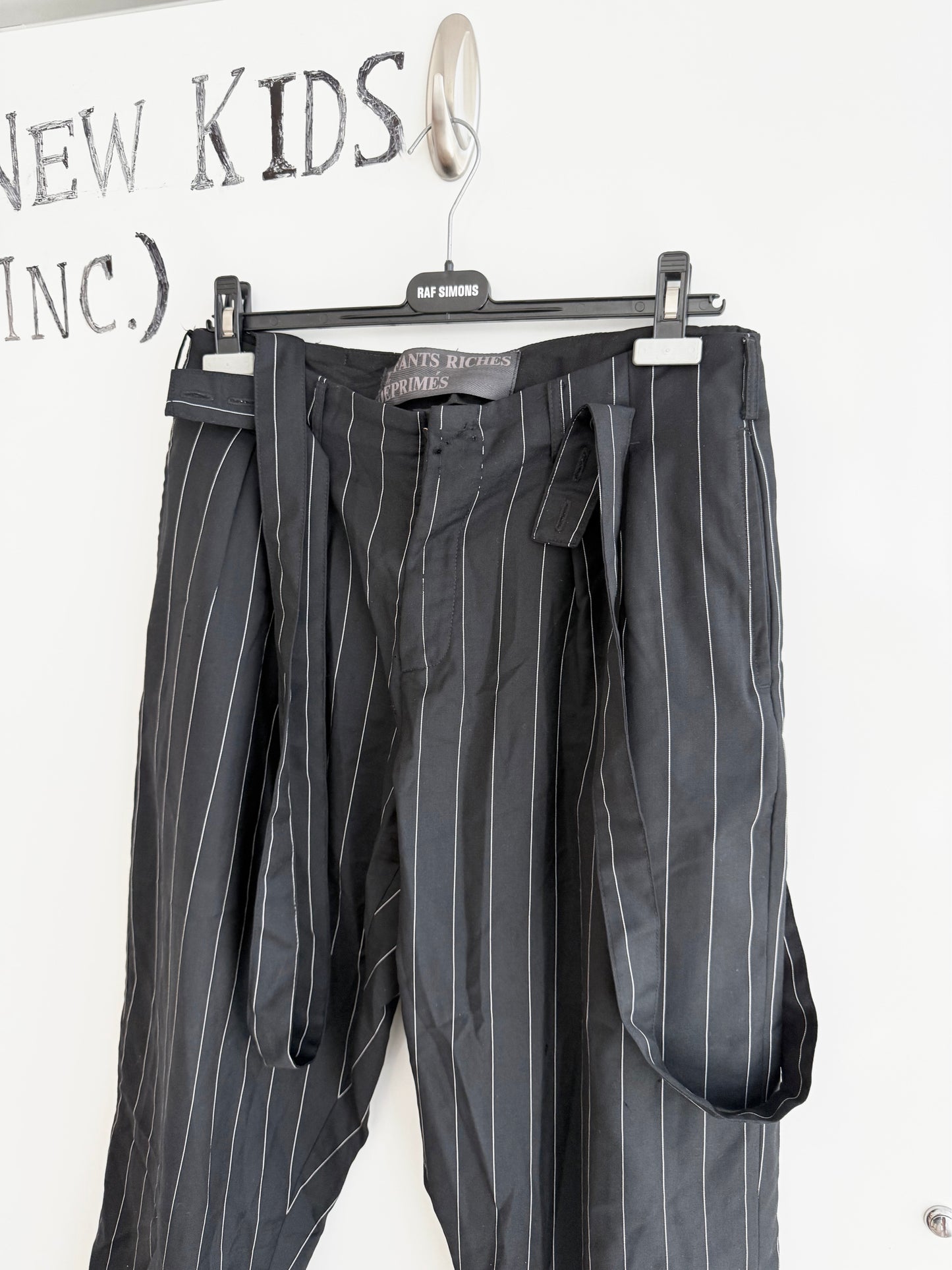 Enfants Riches Deprimes Pinstripe Wool Suspender Pants