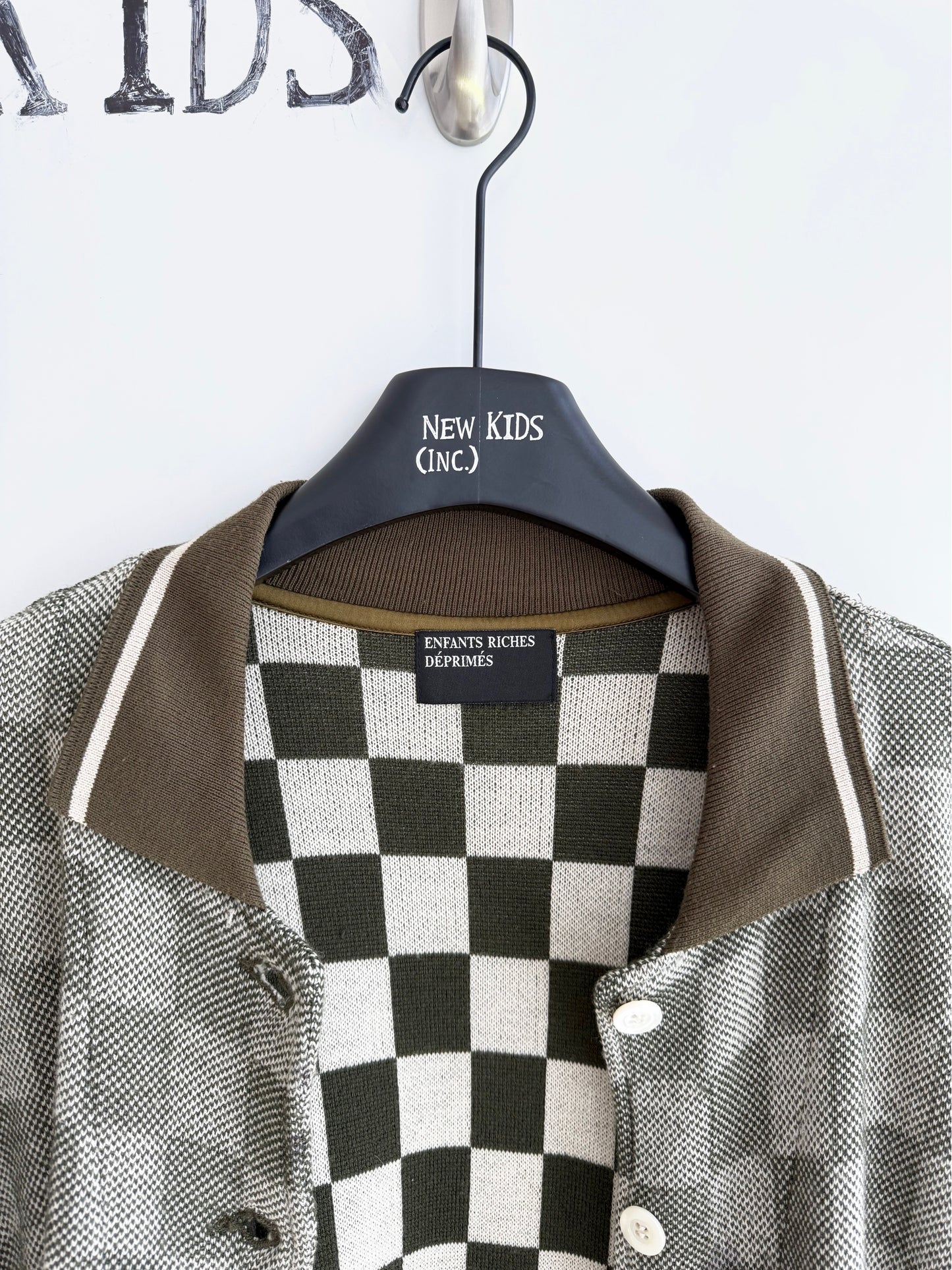Enfants Riches Deprimes Chessboard Wool Jacket