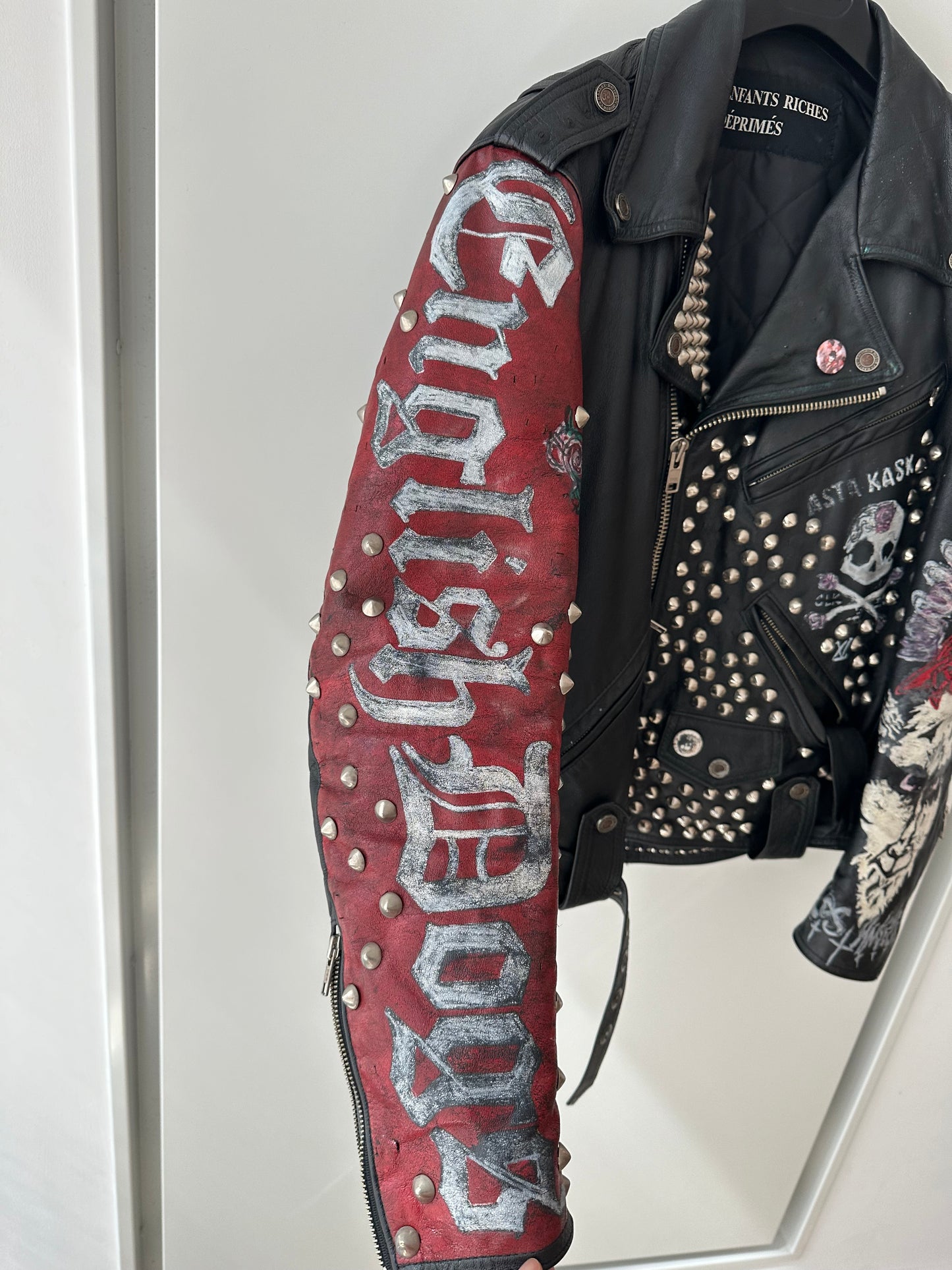 Enfants Riches Deprimes Hand Printed Punk Jacket