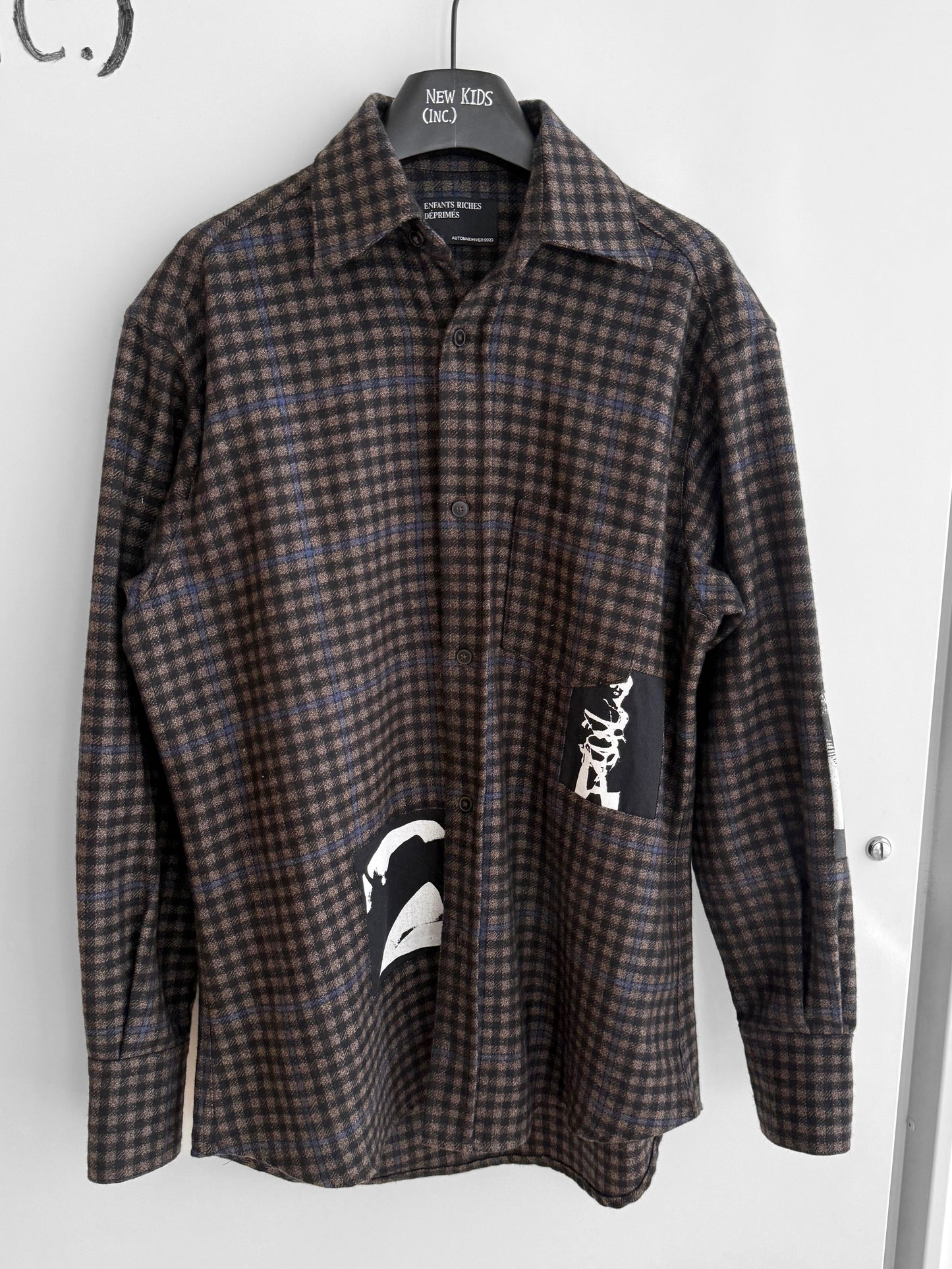 Enfants Riches Deprimes Patched Flannel Shirt