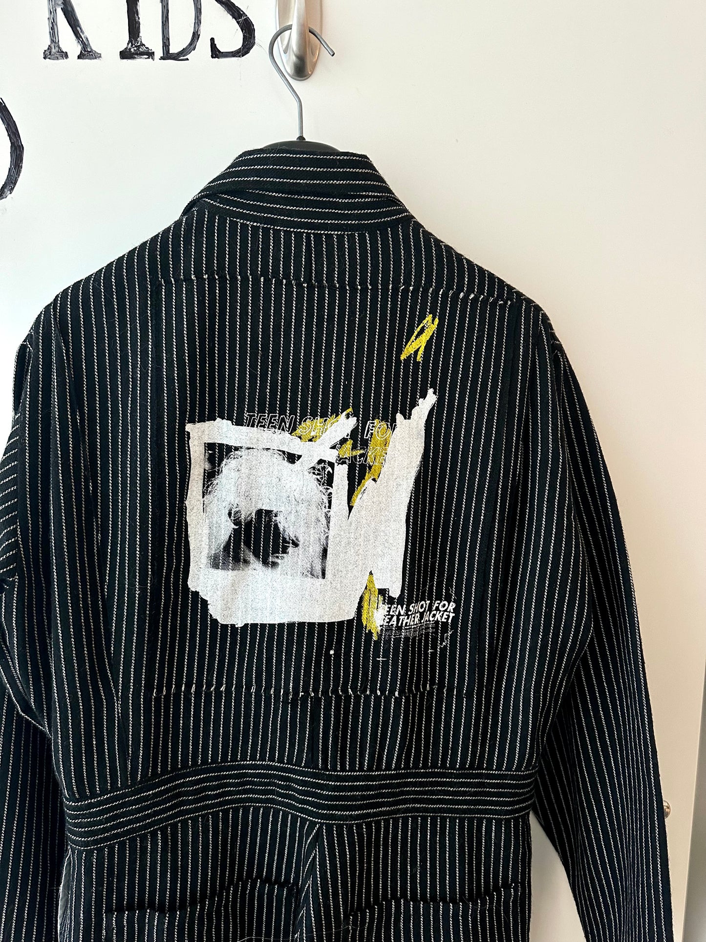 Enfants Riches Deprimes Striped Patched Jumpsuit
