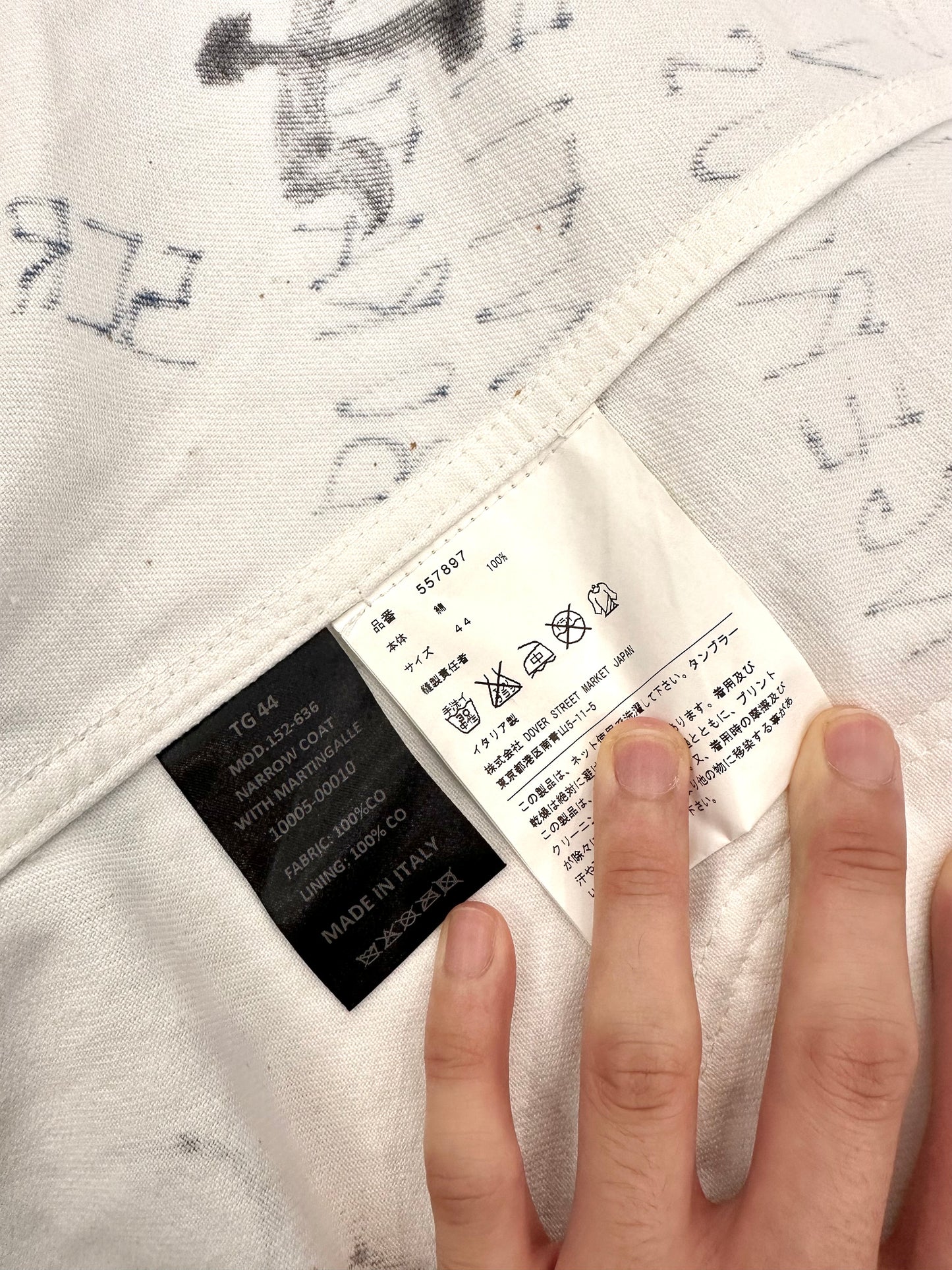 Raf Simons Hand Printed Lab Coat