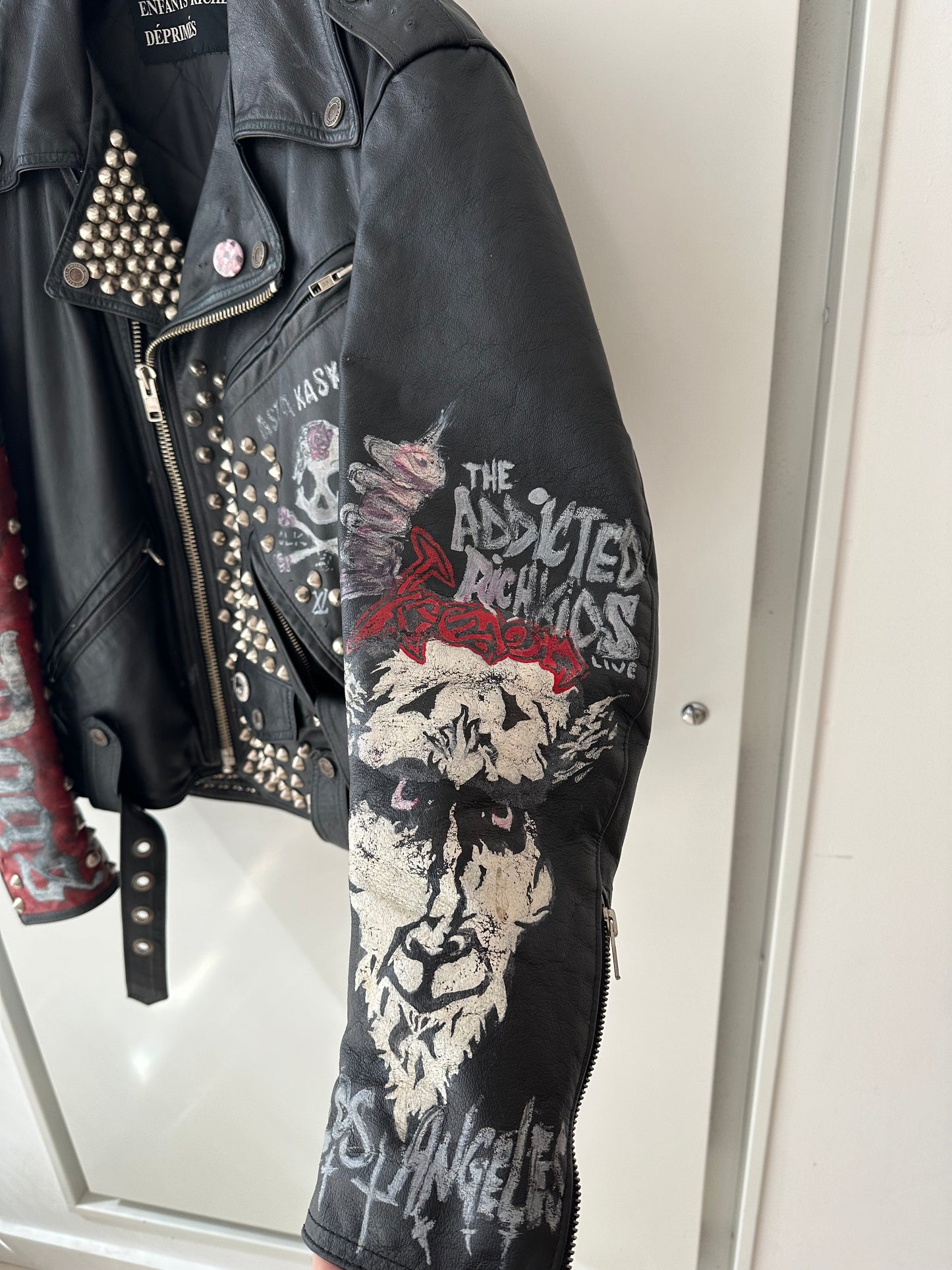 Enfants Riches Deprimes Hand Printed Punk Jacket