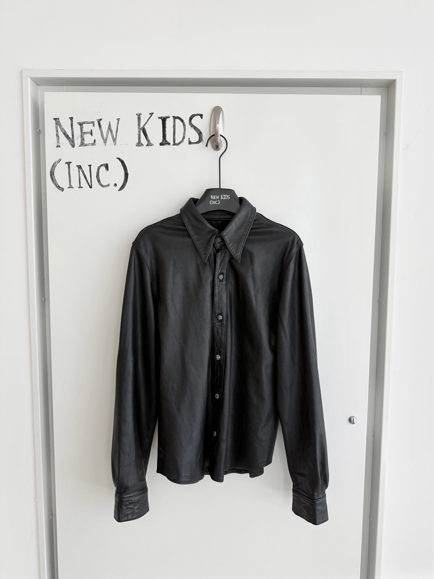 Chrome Hearts Leather Western Shirt