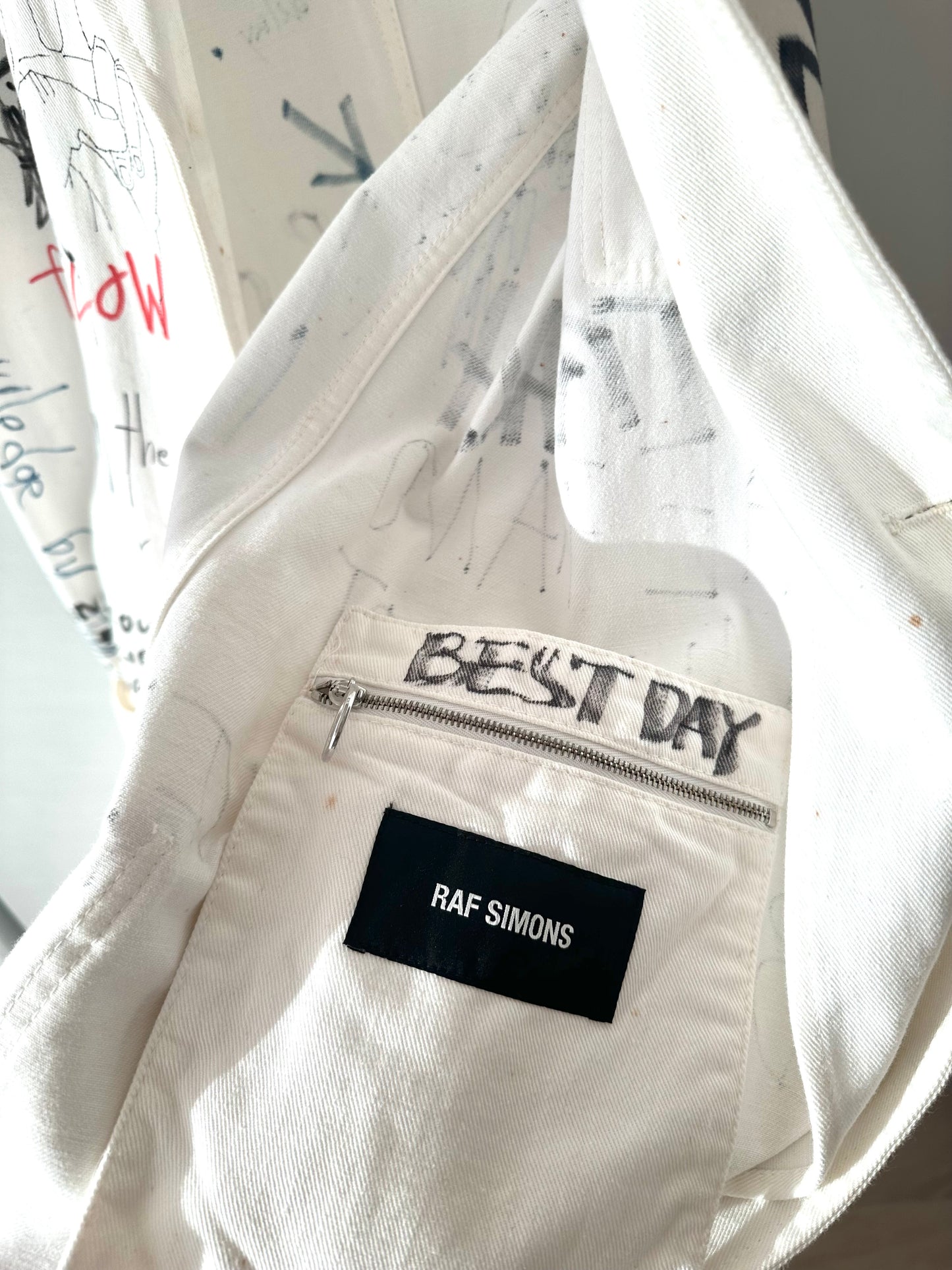 Raf Simons Hand Printed Long Vest