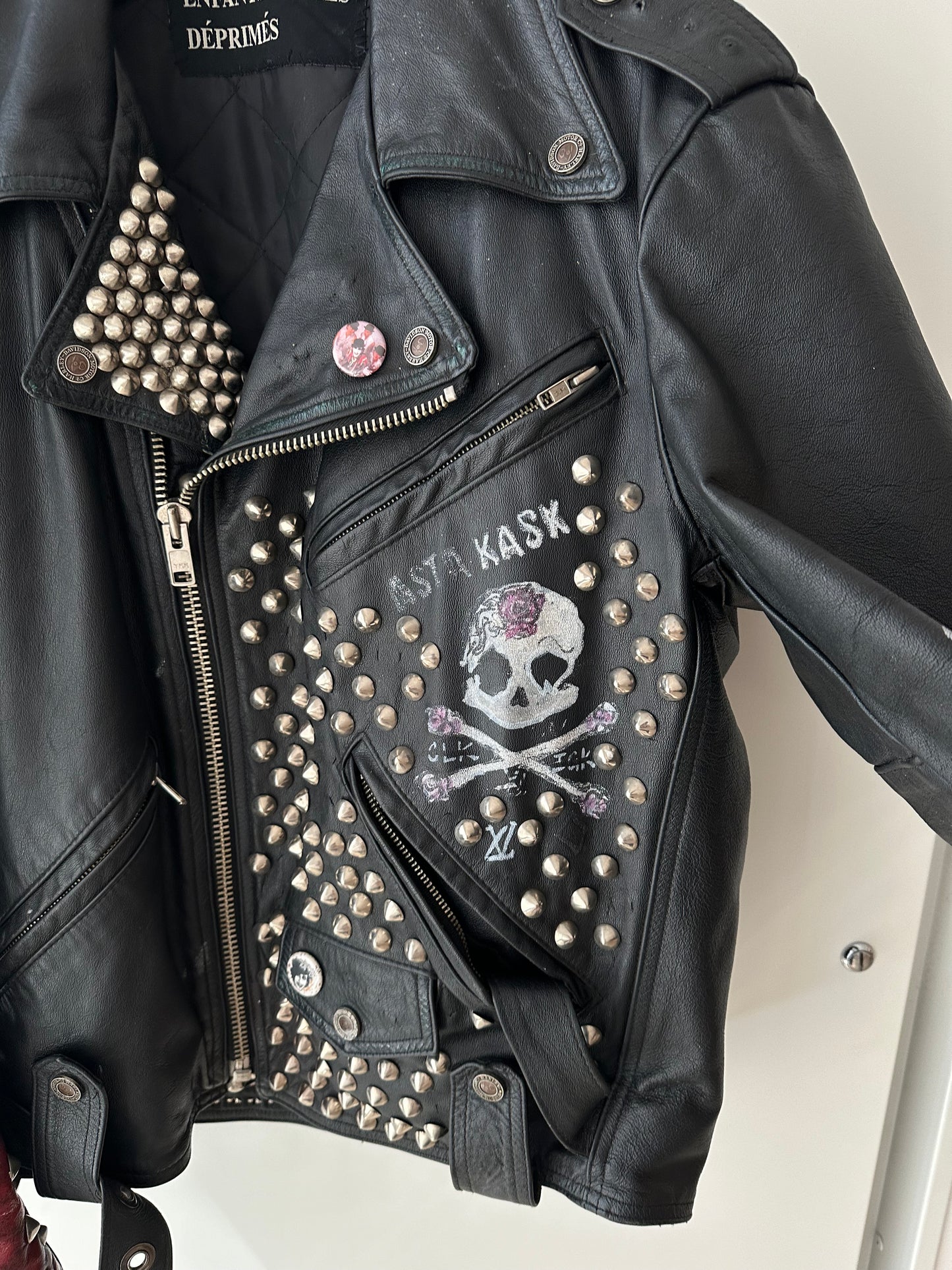 Enfants Riches Deprimes Hand Printed Punk Jacket