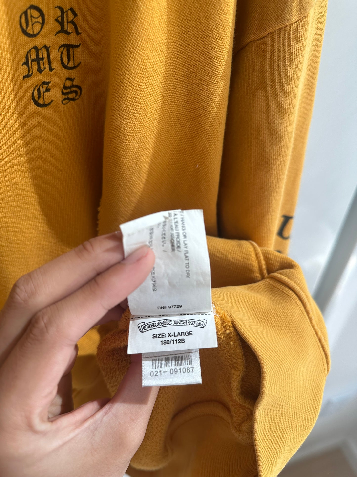 Chrome Hearts Classic Yellow Hoodie