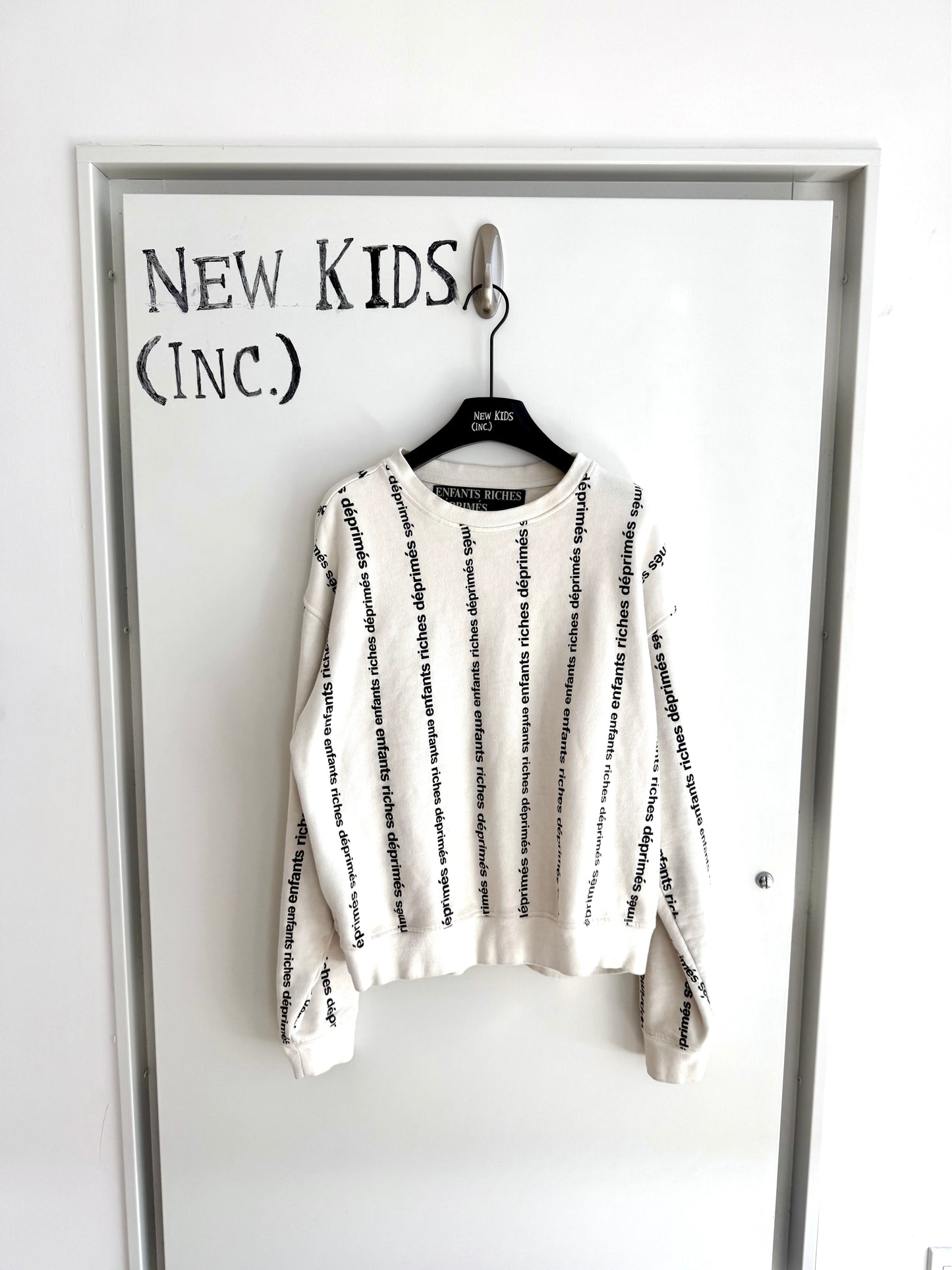 Enfants Riches Deprimes Striped Logo Crewneck