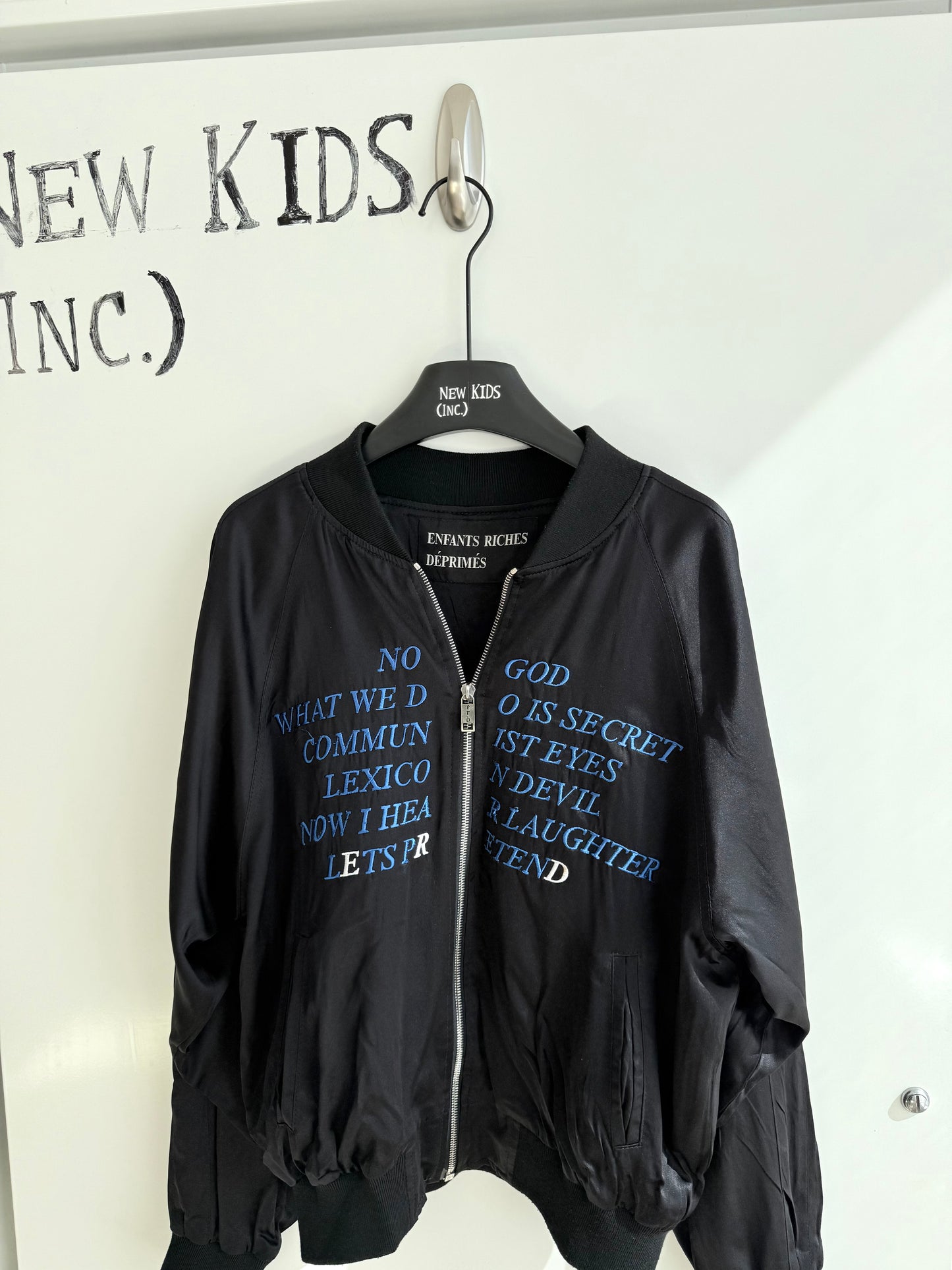 Enfants Riches Deprimes No God Silk Bomber Jacket