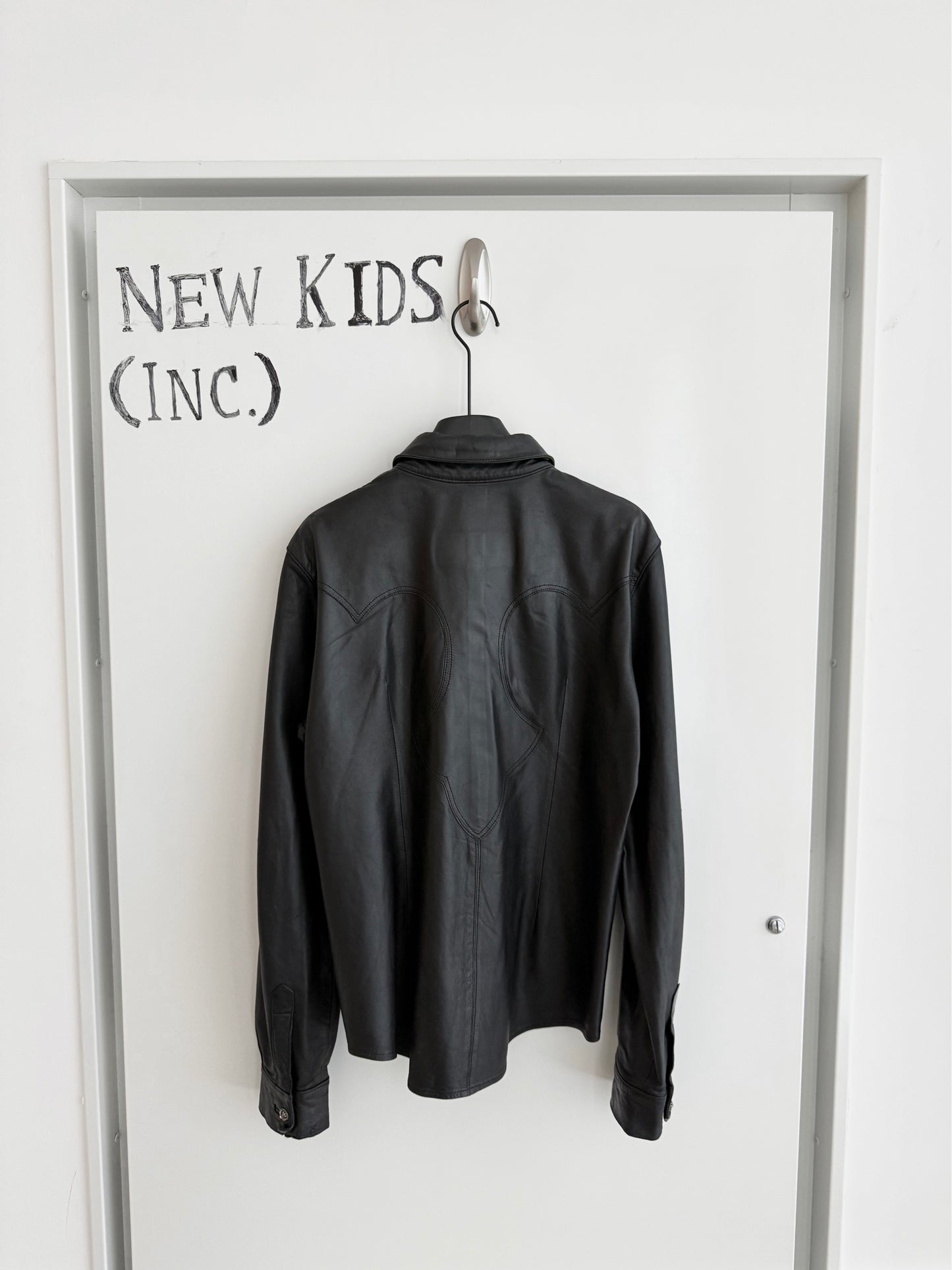 Chrome Hearts Leather Western Shirt