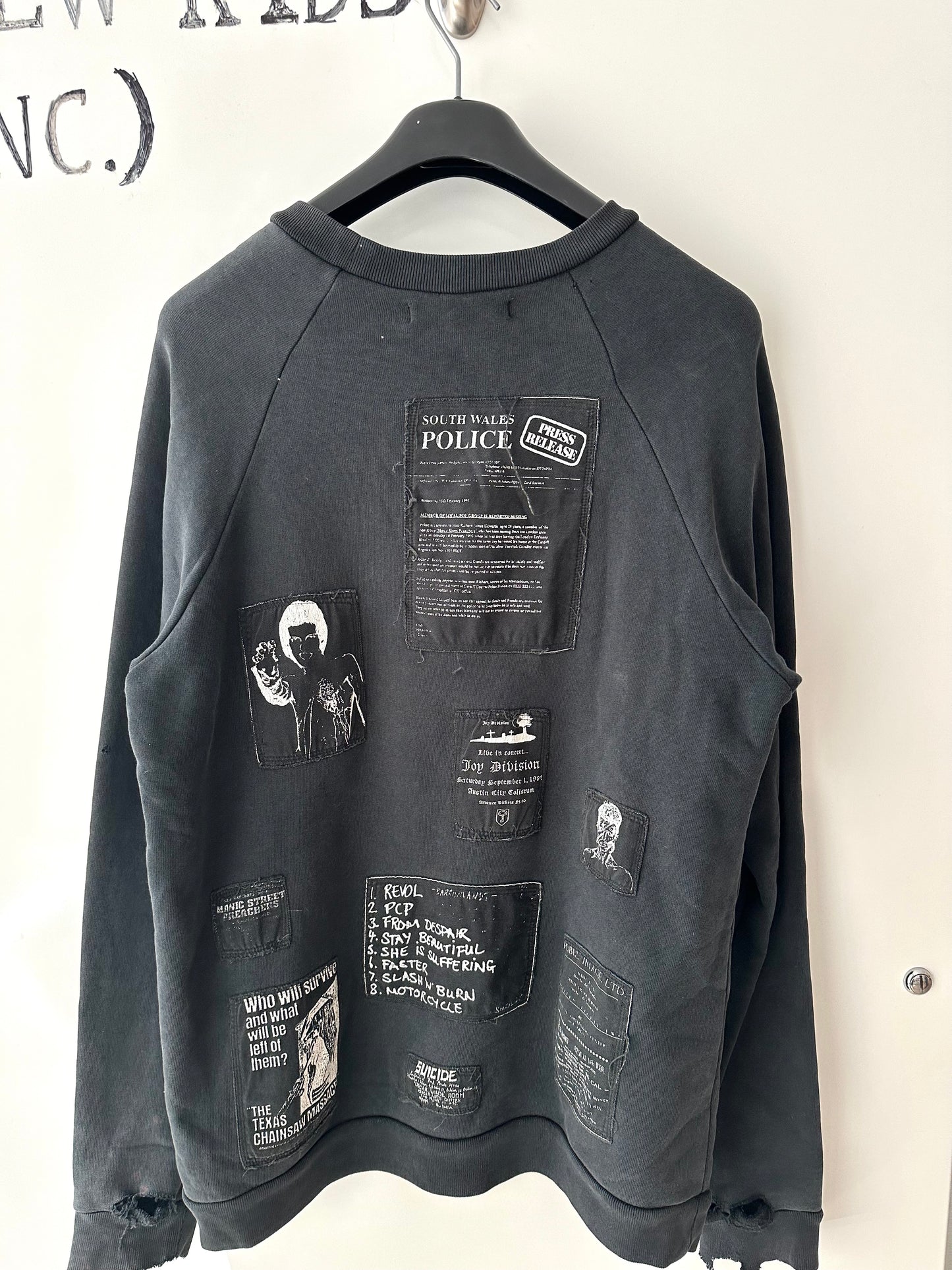 Raf Simons “Riot Riot Riot” Patched Crewneck
