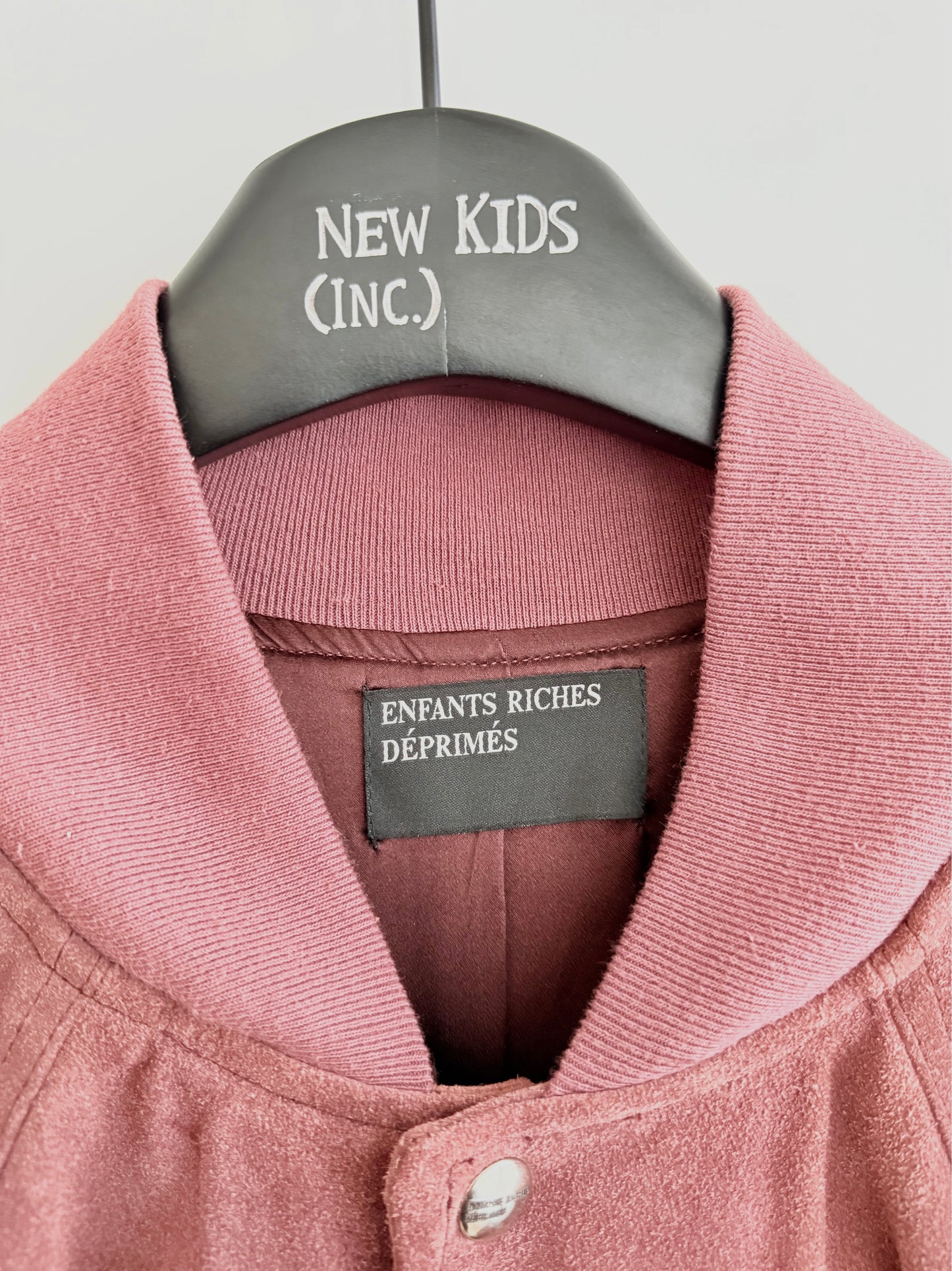 Enfants Riches Deprimes RED Suede Embroidery Bomber Jacket