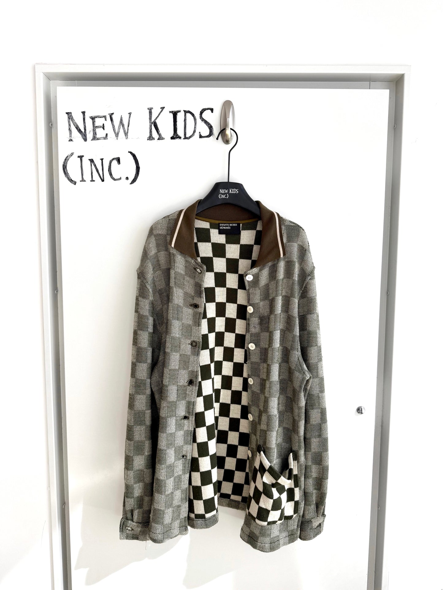 Enfants Riches Deprimes Chessboard Wool Jacket