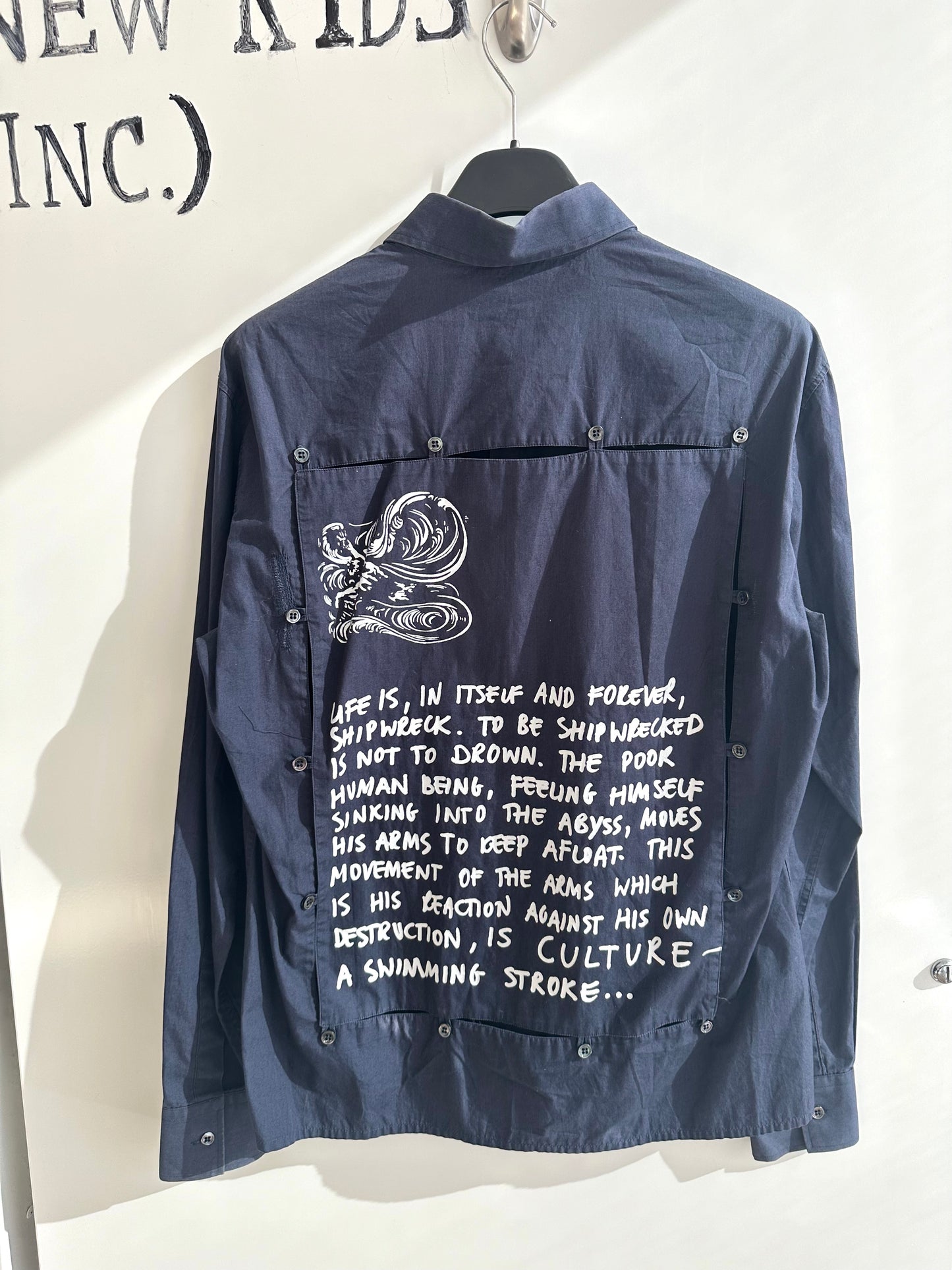 Raf Simons Waves Patched Button up Shirt