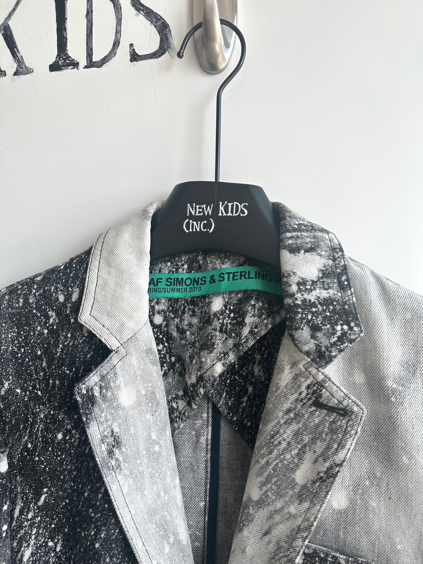 Raf Simons x Sterling Ruby Grey crystal Blazer Jacket