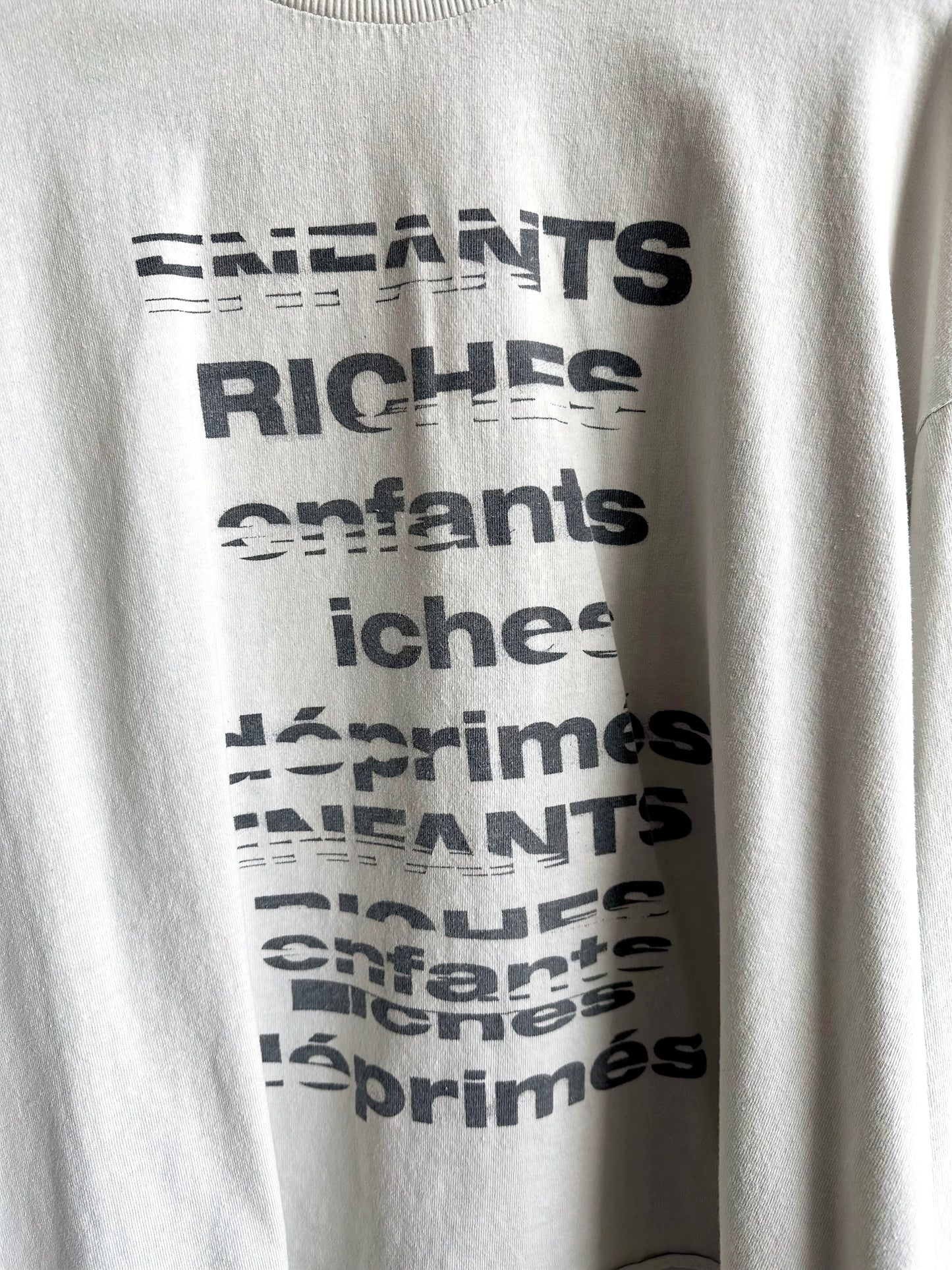 Enfants Riches Deprimes TV Static Slogan Long Sleeve Shirt