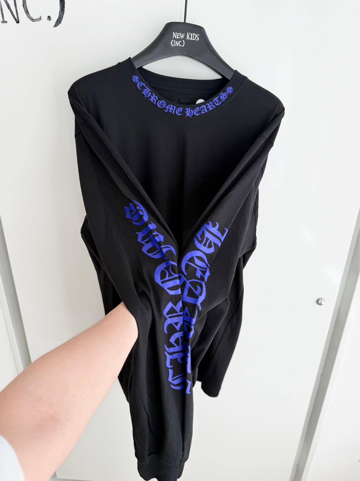 Chrome Hearts Blue logo long sleeve shirt