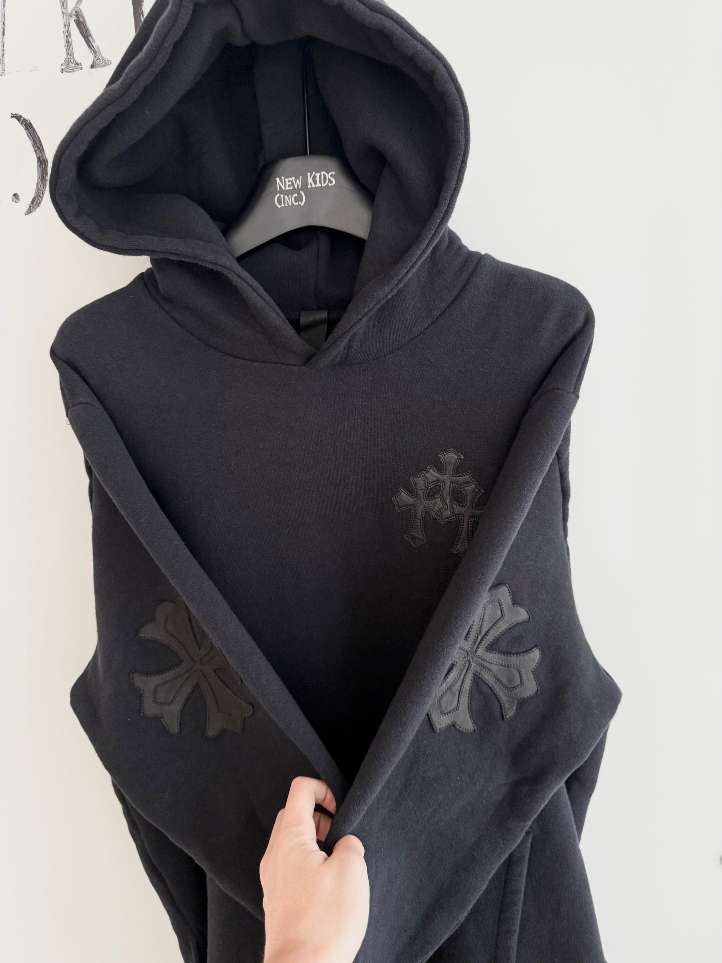 Chrome Hearts Triple Cross Patched Hoodie