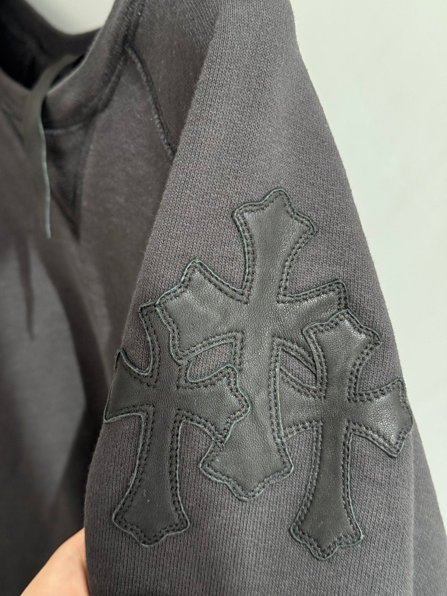 Chrome Hearts Paper jam Triple Corss Patched Sweatshirt