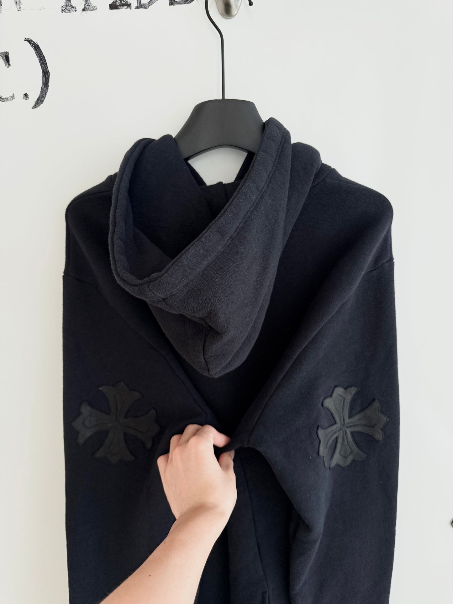 Chrome Hearts Triple Cross Patched Hoodie