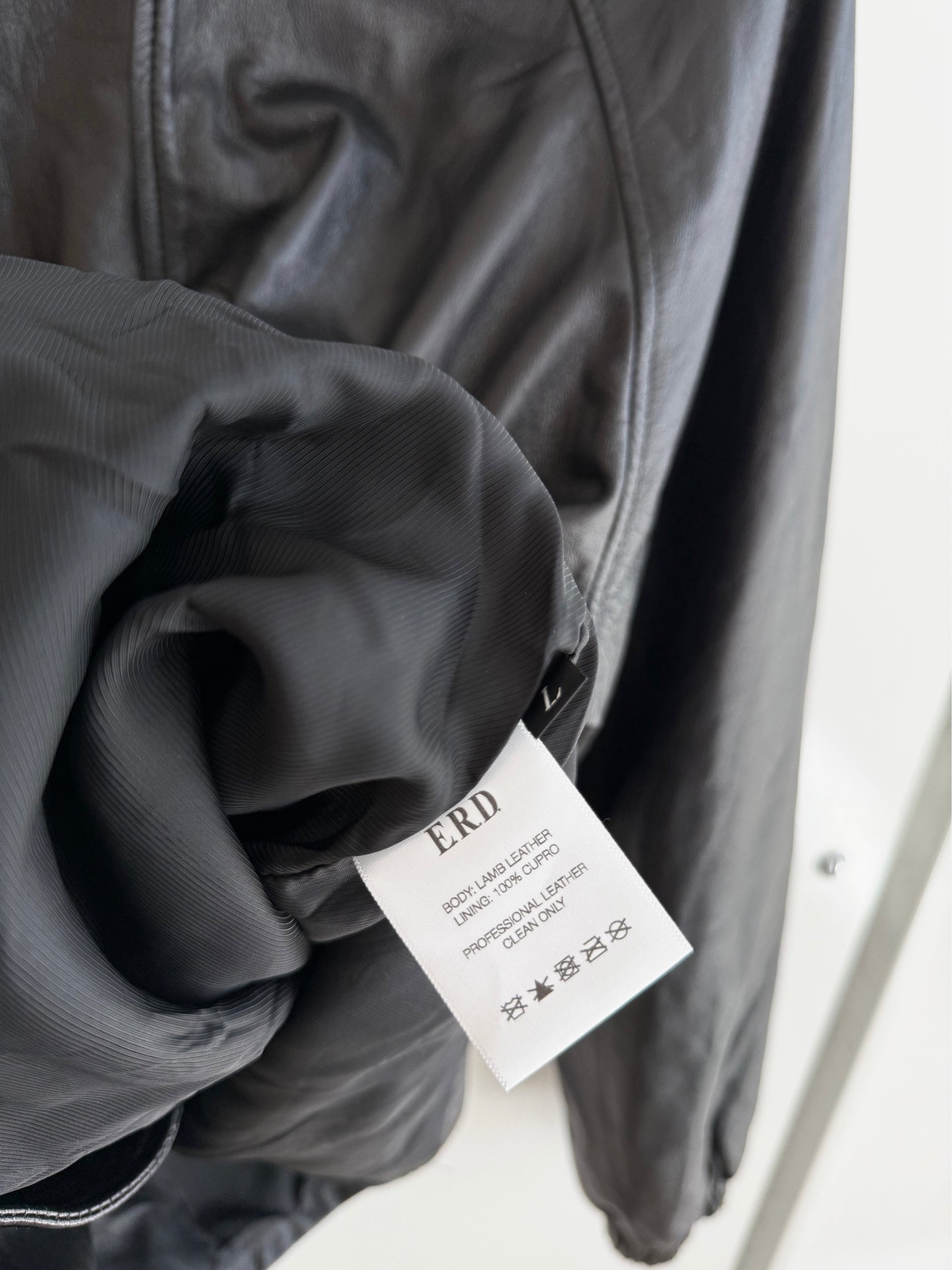 Enfants Riches Deprimes Leather Logo Tracker Jacket