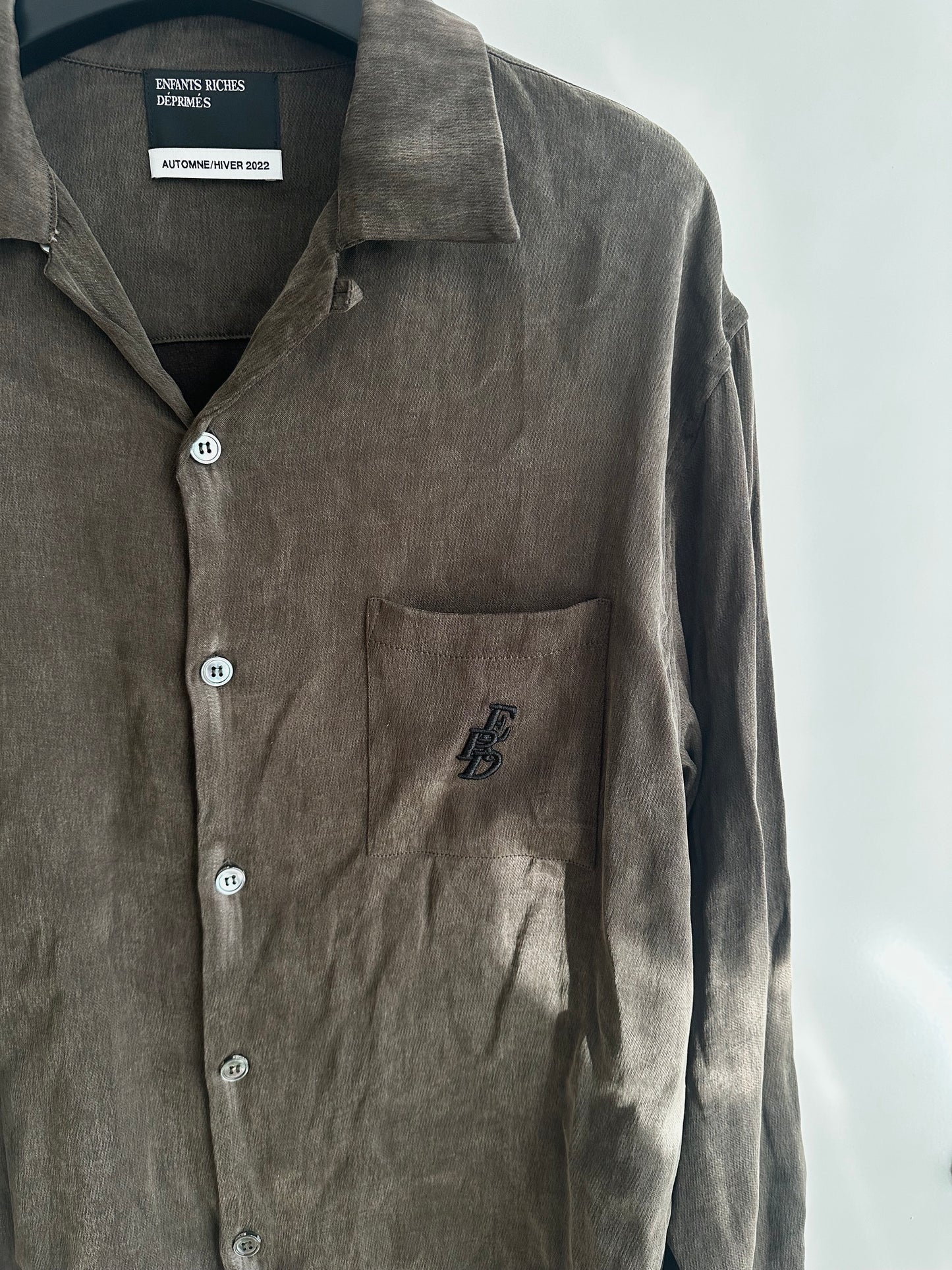 Enfants Riches Deprimes Cupro Buttons up Shirt