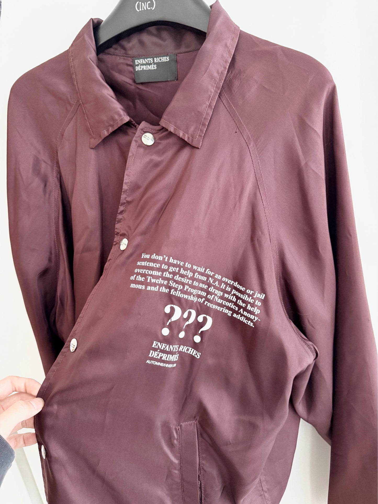 Enfants Riches Deprimes N/A Dr*g Problems??? Silk Jacket