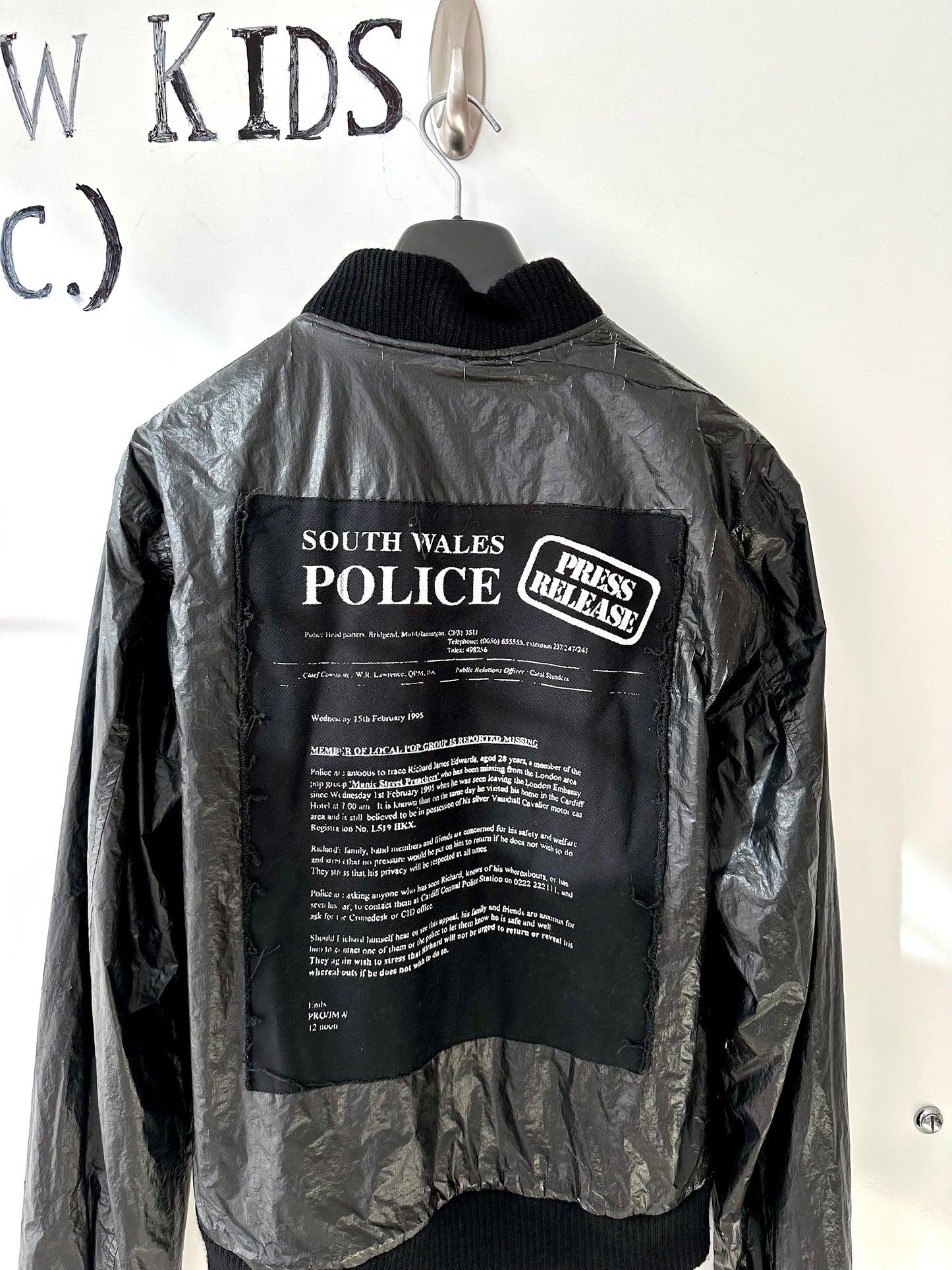 Raf Simons Riot Riot Riot Patched Police Bomber Jacket