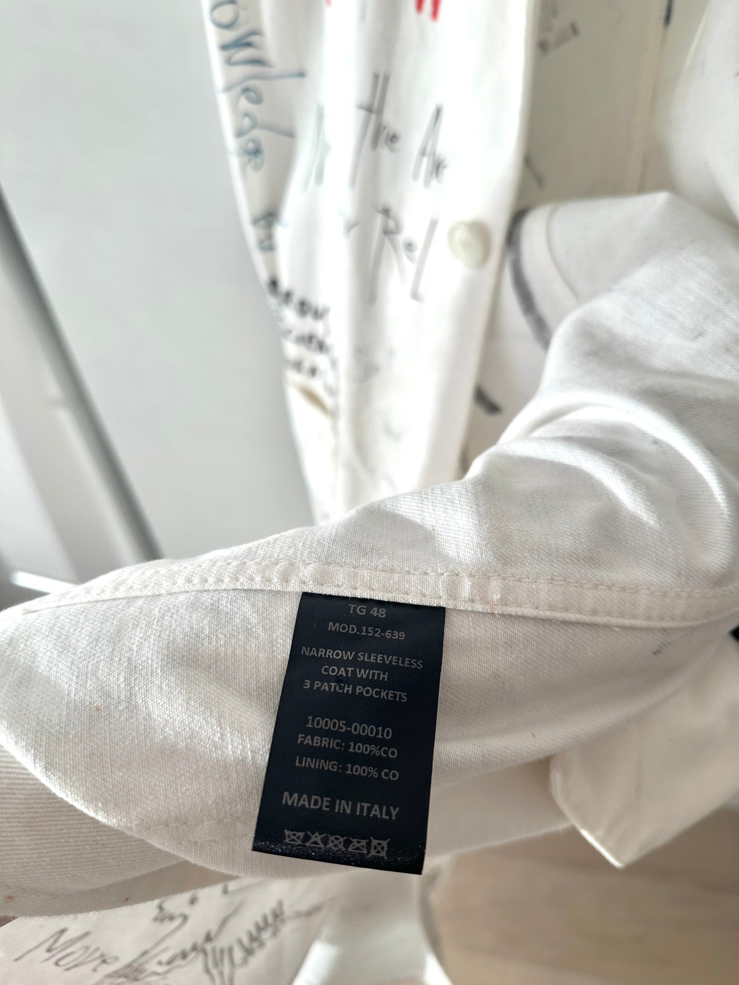 Raf Simons Hand Printed Long Vest
