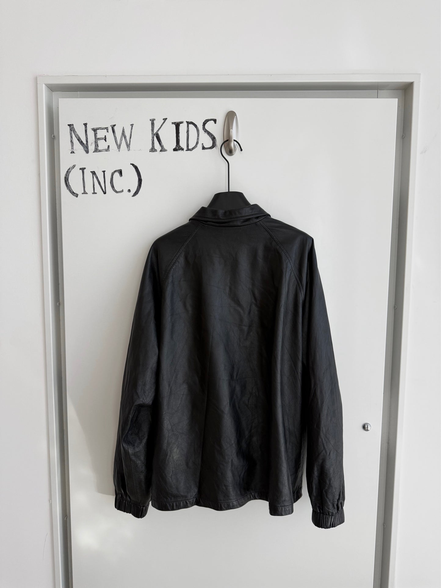 Enfants Riches Deprimes Leather Logo Tracker Jacket