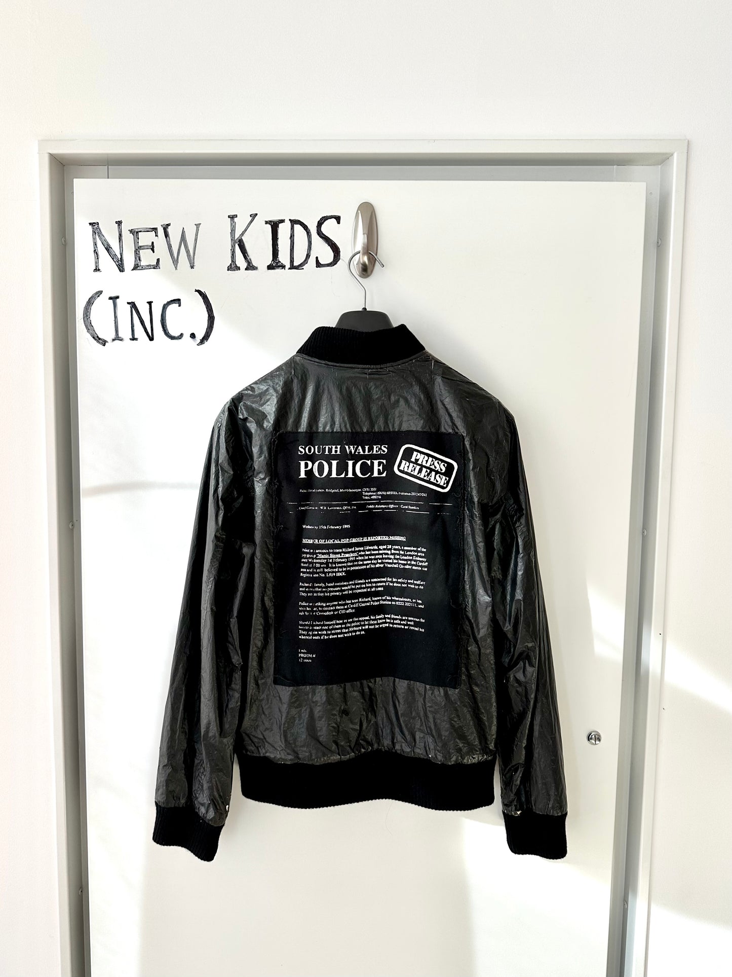 Raf Simons Riot Riot Riot Patched Police Bomber Jacket