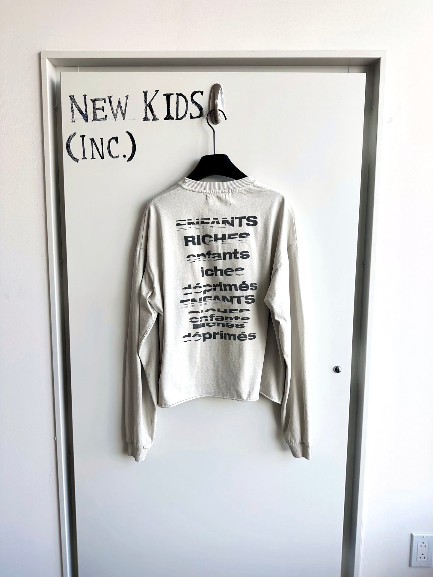 Enfants Riches Deprimes TV Static Slogan Long Sleeve Shirt