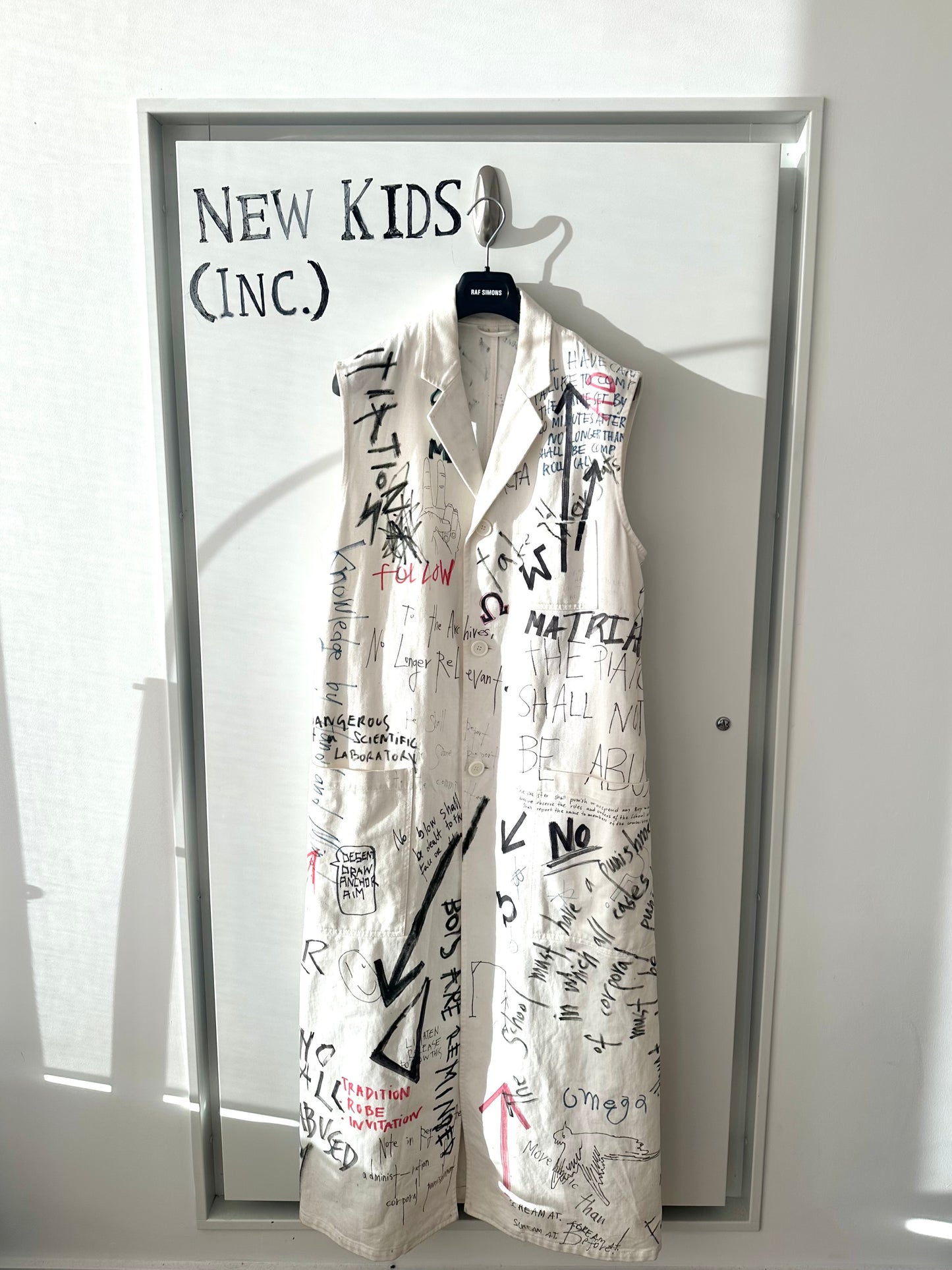 Raf Simons Hand Printed Long Vest