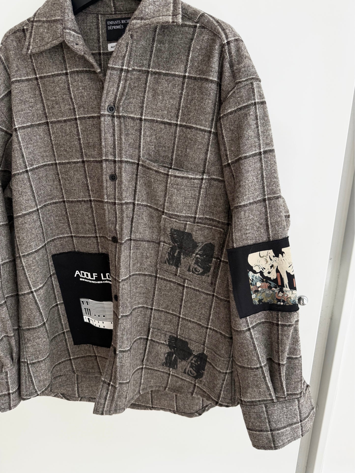 Enfants Riches Deprimes Austrian Holiday Patched Flannel Shirt
