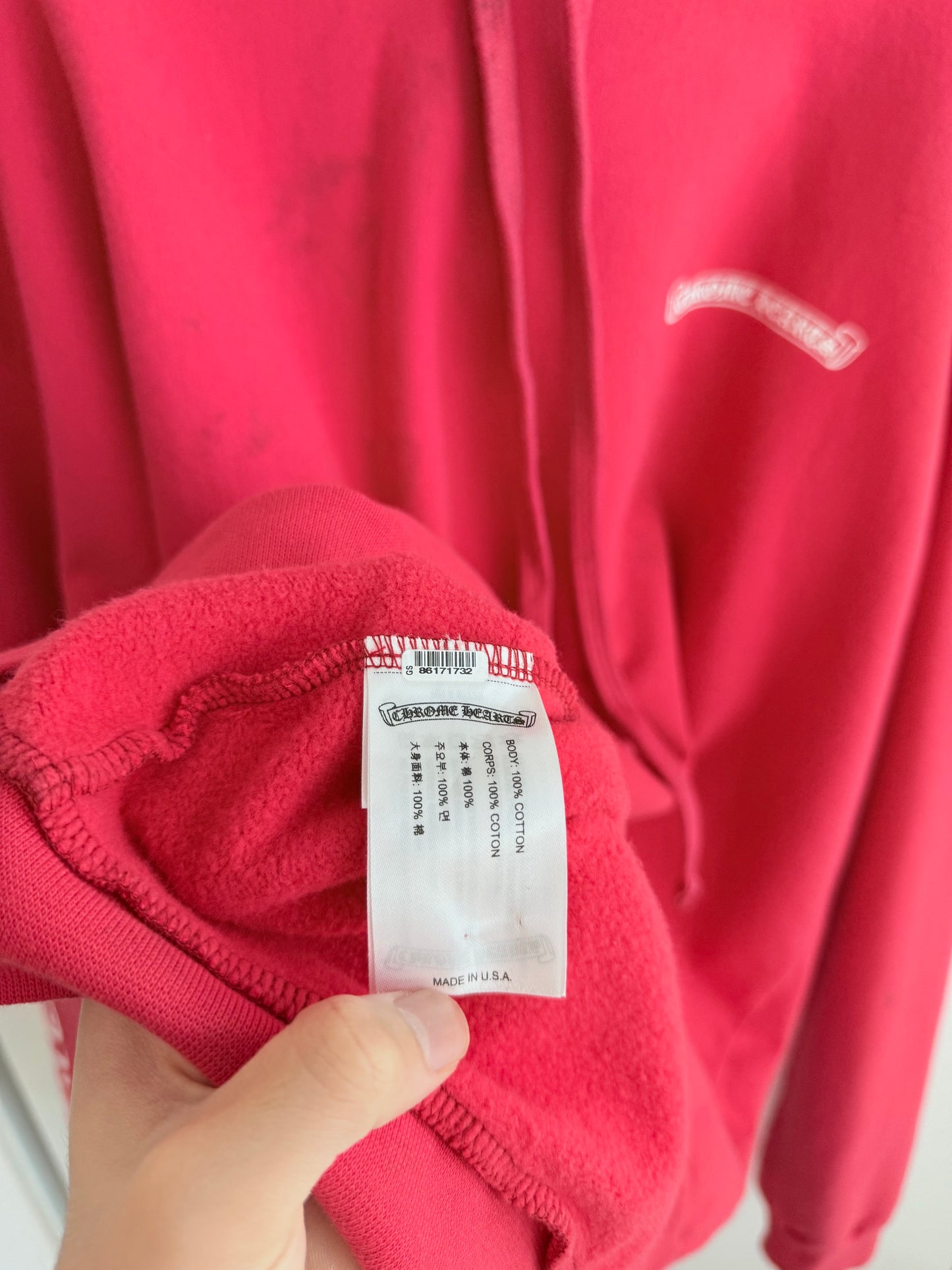 Chrome Hearts Red Scroll hoodie