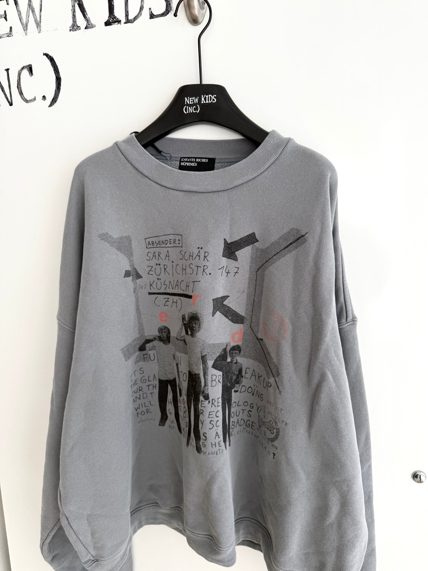 Enfants Riches Deprimes Haze Blue Arrow Kids Crewneck