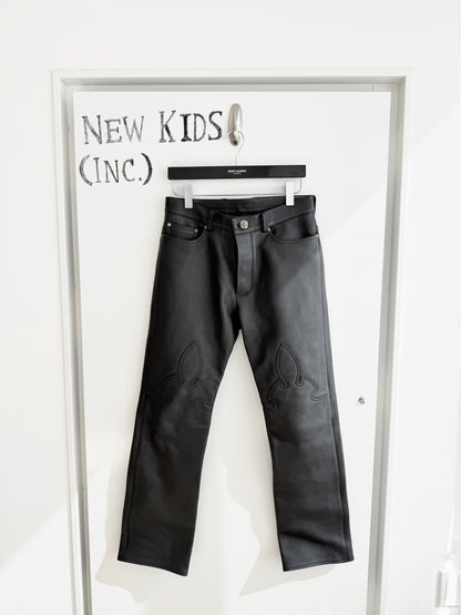Chorme Hearts Fleur Leather Pants