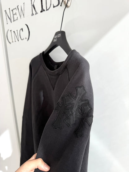 Chrome Hearts Paper jam Triple Corss Patched Sweatshirt