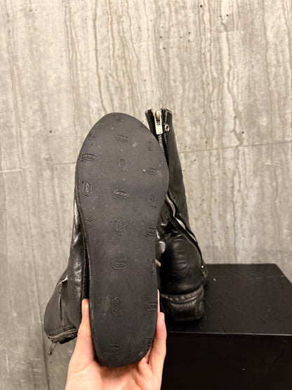 Carol Christian Poell Titanium U-Sole Boots(Waxed Black)