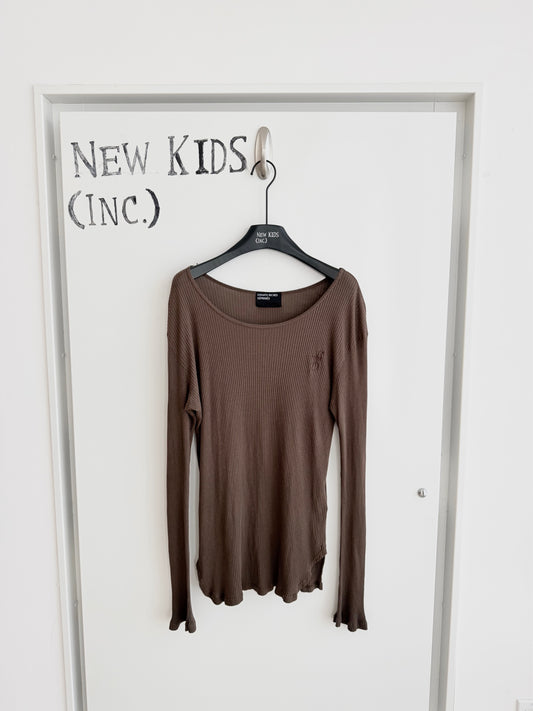 Enfants Riches Deprimes Logo Brown Long Sleeves Shirt