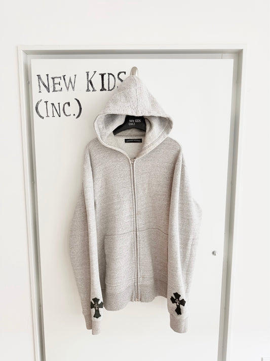 Chrome Hearts Cross Patched Sliver Zip up Hoodie
