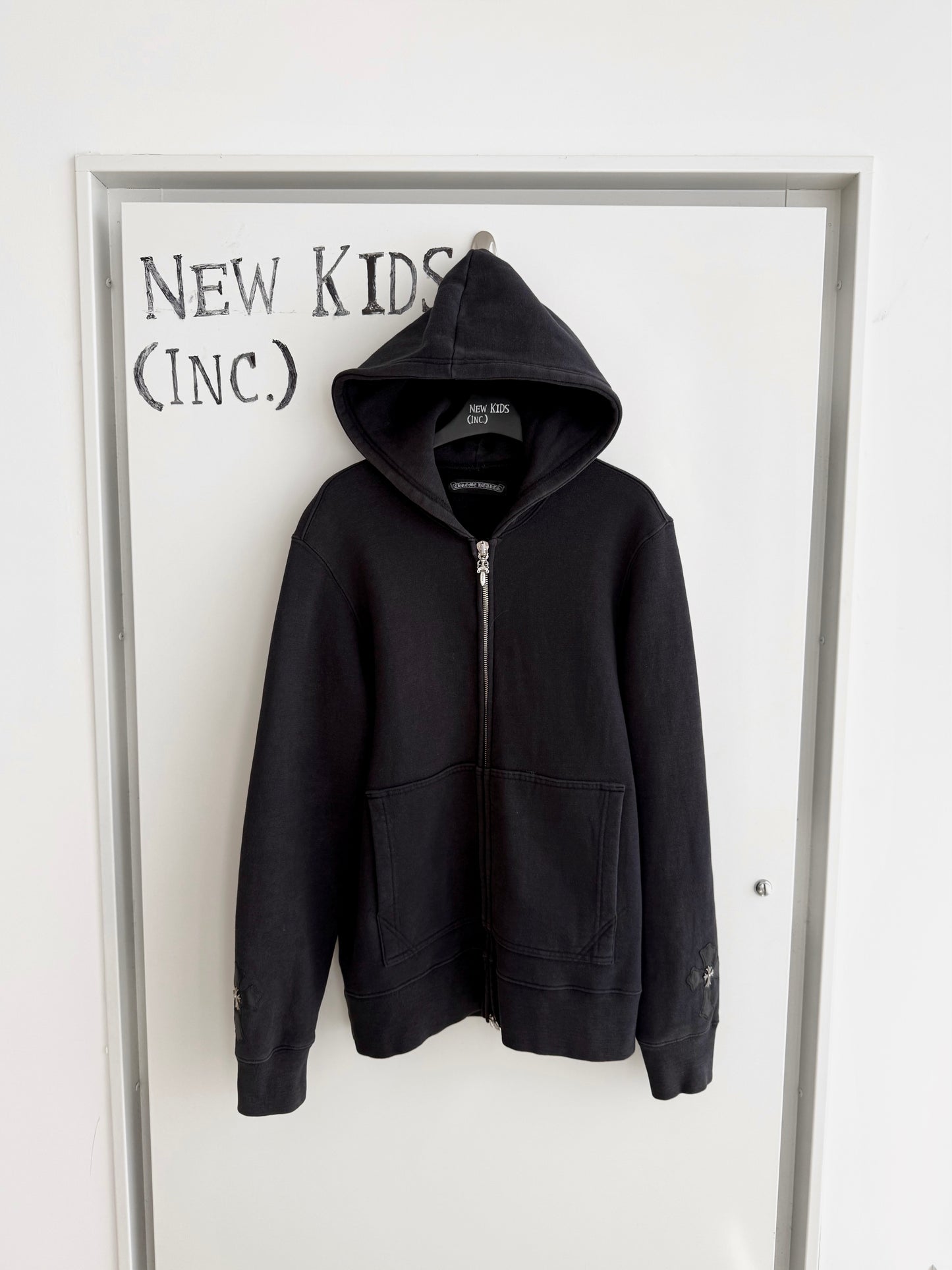 Chrome Hearts Cross Patched Jewelry Zip up Hoodie