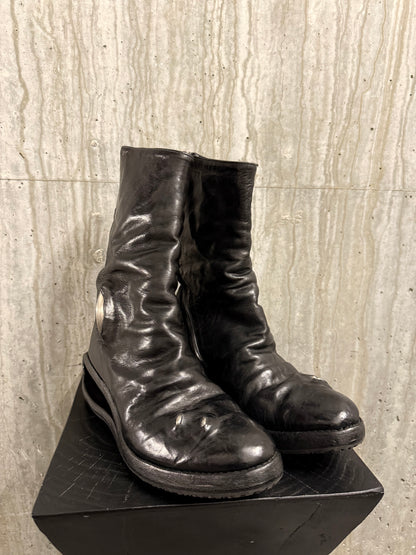 Carol Christian Poell Titanium U-Sole Boots (Waxed Black)