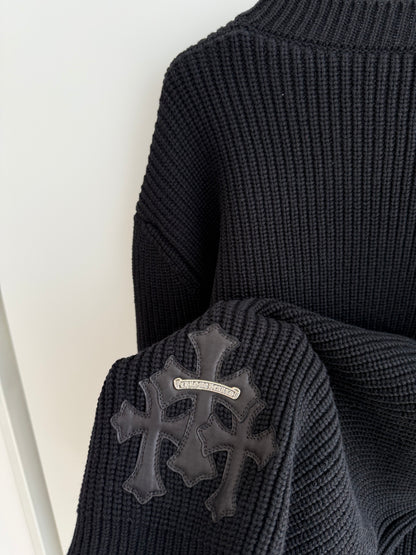 Chrome Hearts Triple Cross Patch Knit Sweater