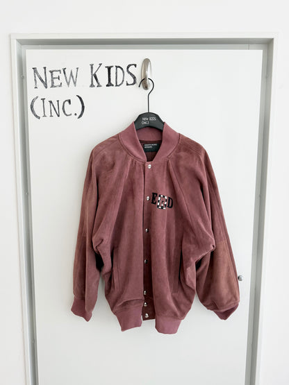 Enfants Riches Deprimes RED Suede Embroidery Bomber Jacket