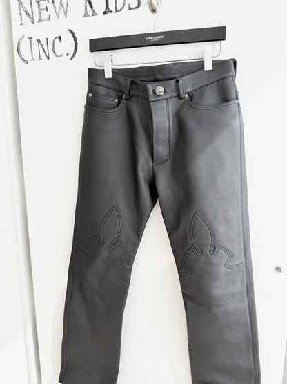 Chorme Hearts Fleur Leather Pants